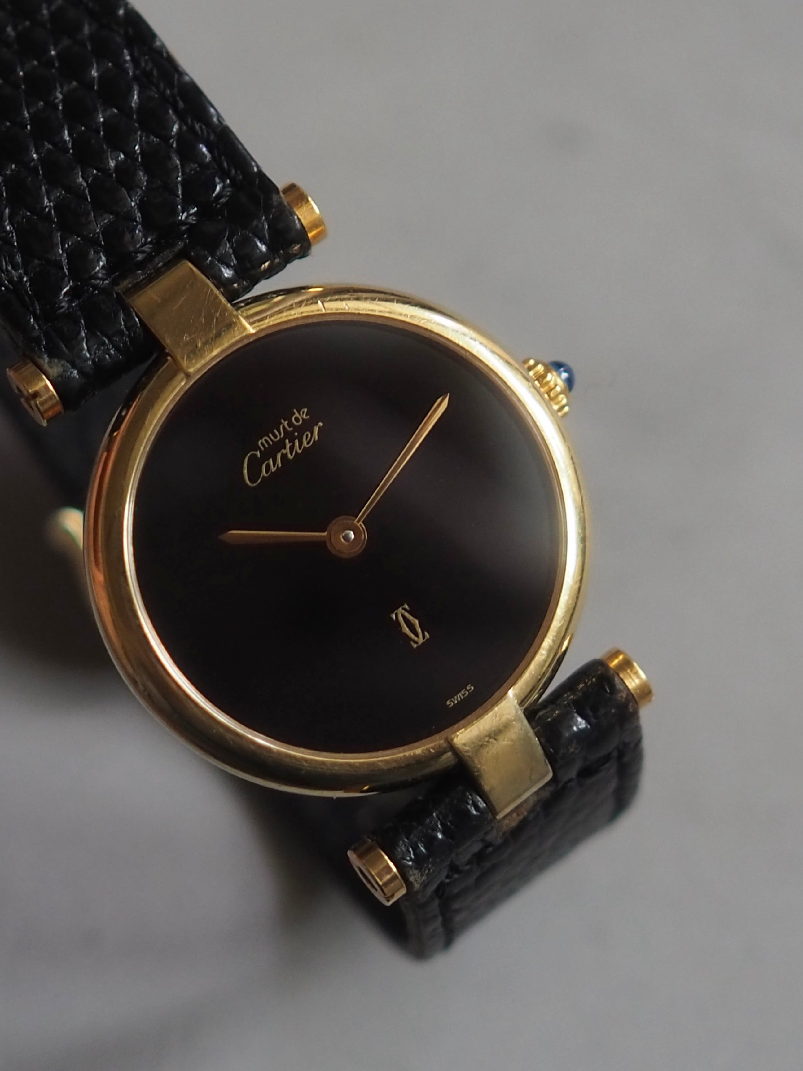 Cartier Must de Vendome Watch SM Black Dial