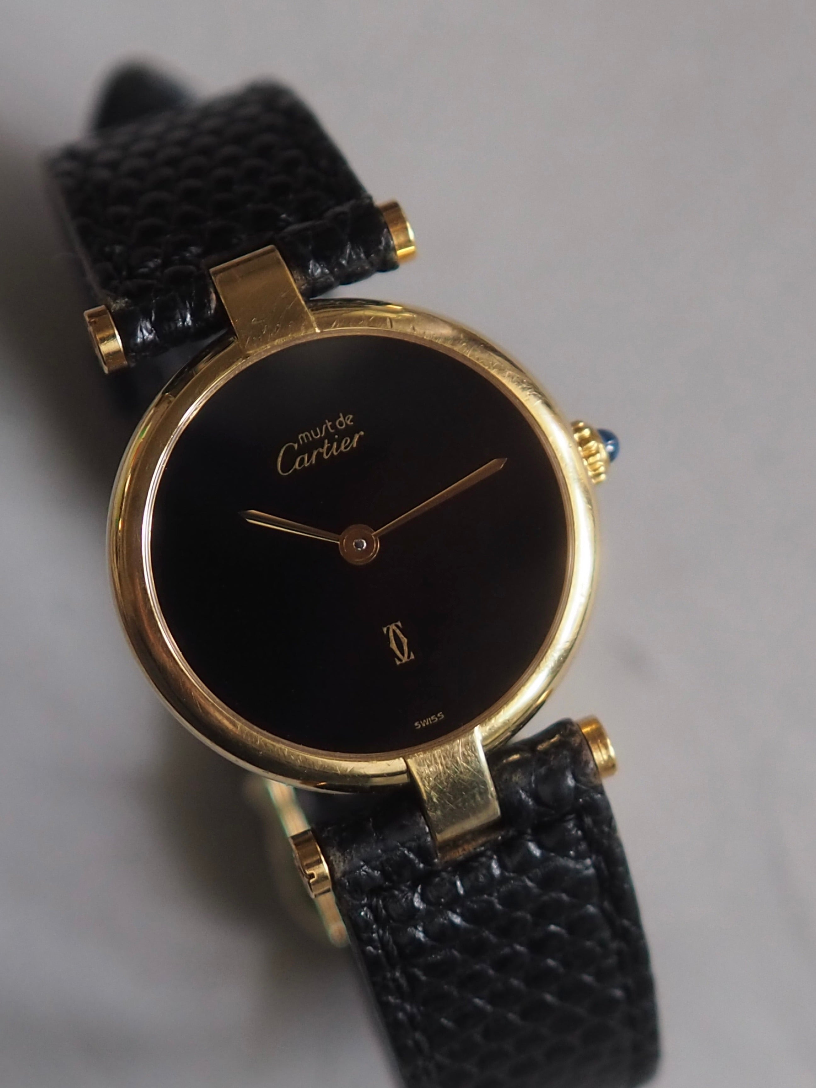 Cartier Must de Vendome Watch SM Black Dial