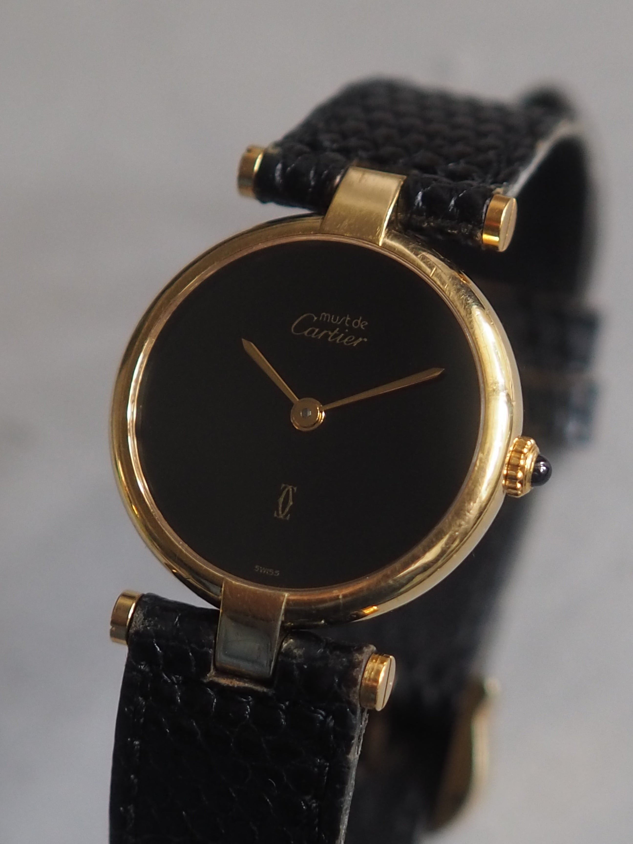 Cartier Must de Vendome Watch SM Black Dial