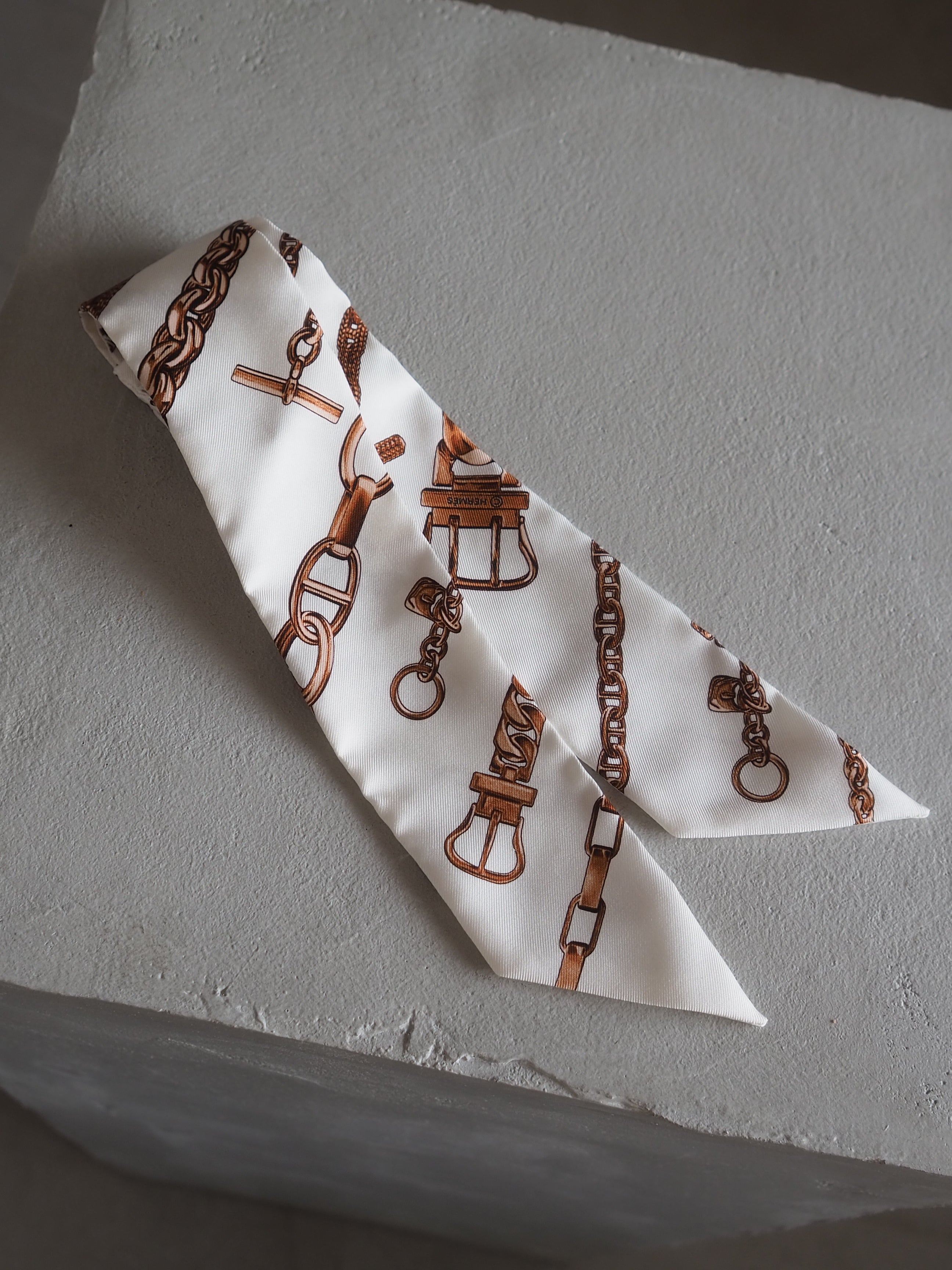 HERMES Twilly Scarf Chaine d'ancre