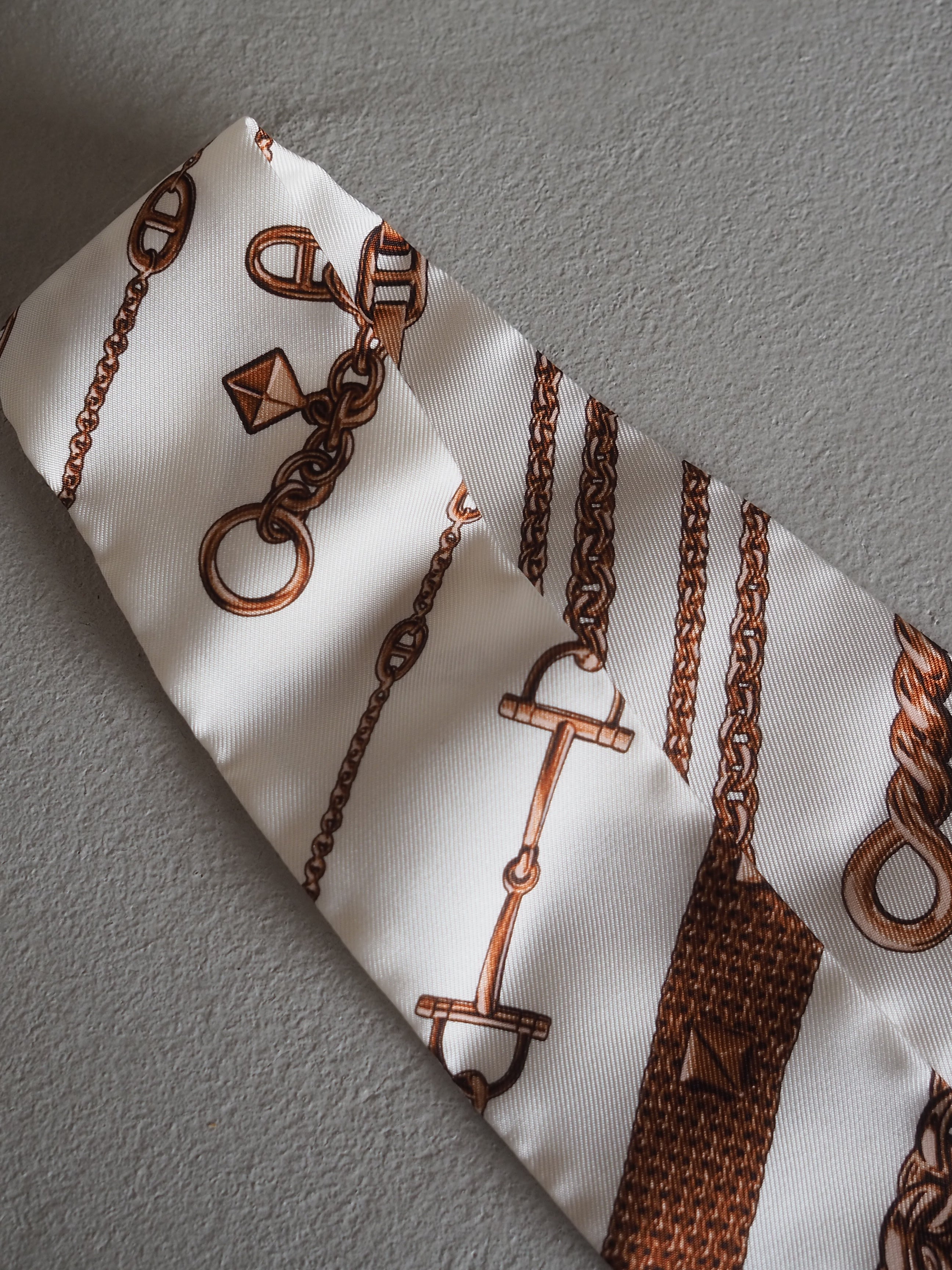 HERMES Twilly Scarf Chaine d'ancre
