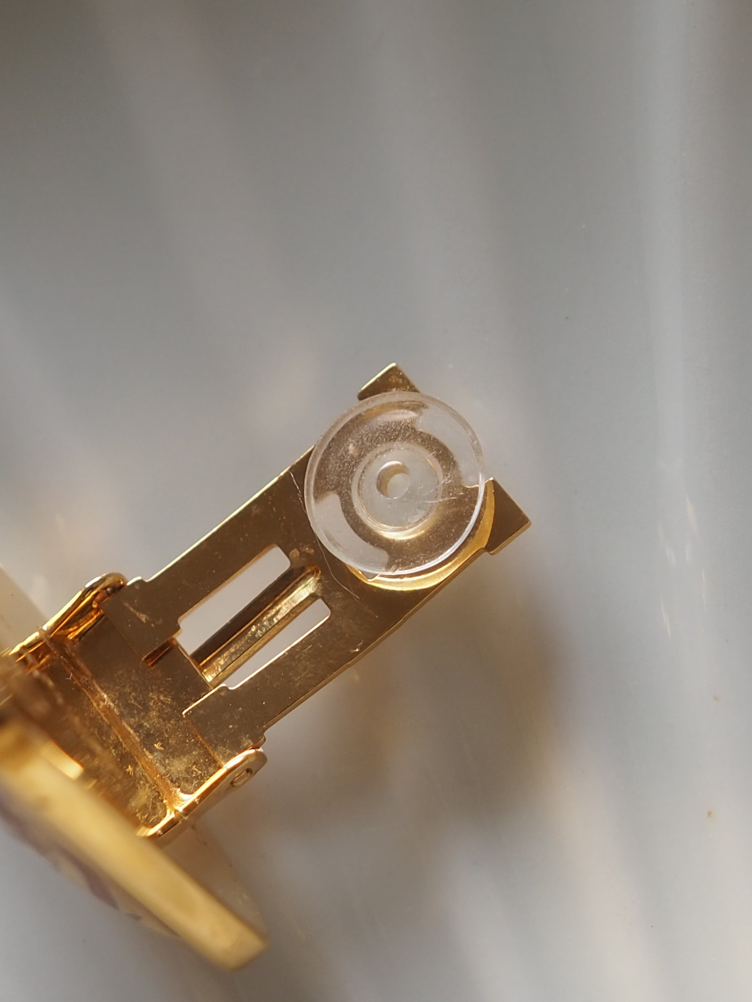 HERMES Enamel Rabbit Earrings