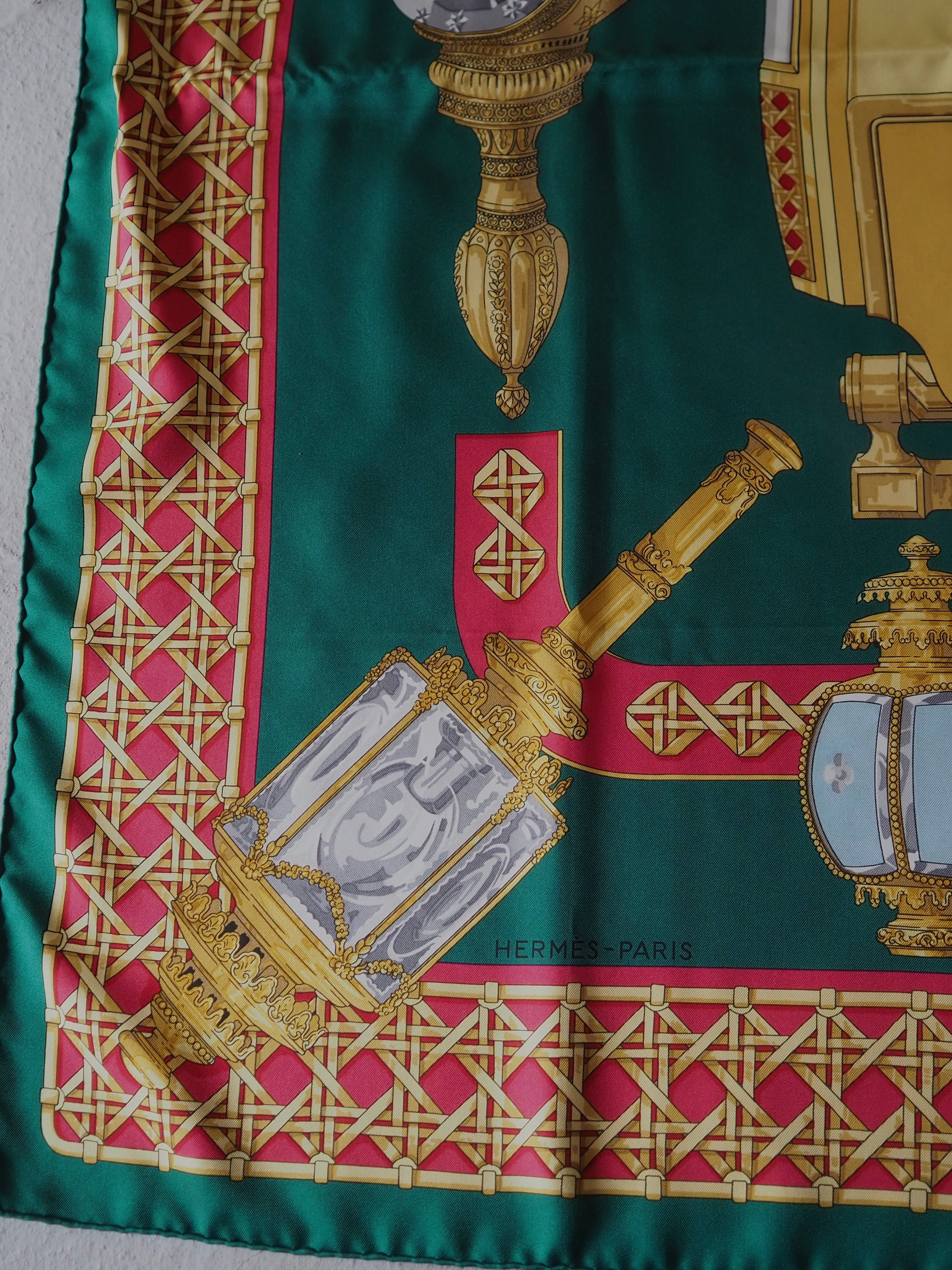 HERMES Scarf Care 90 " FEUX de Route "