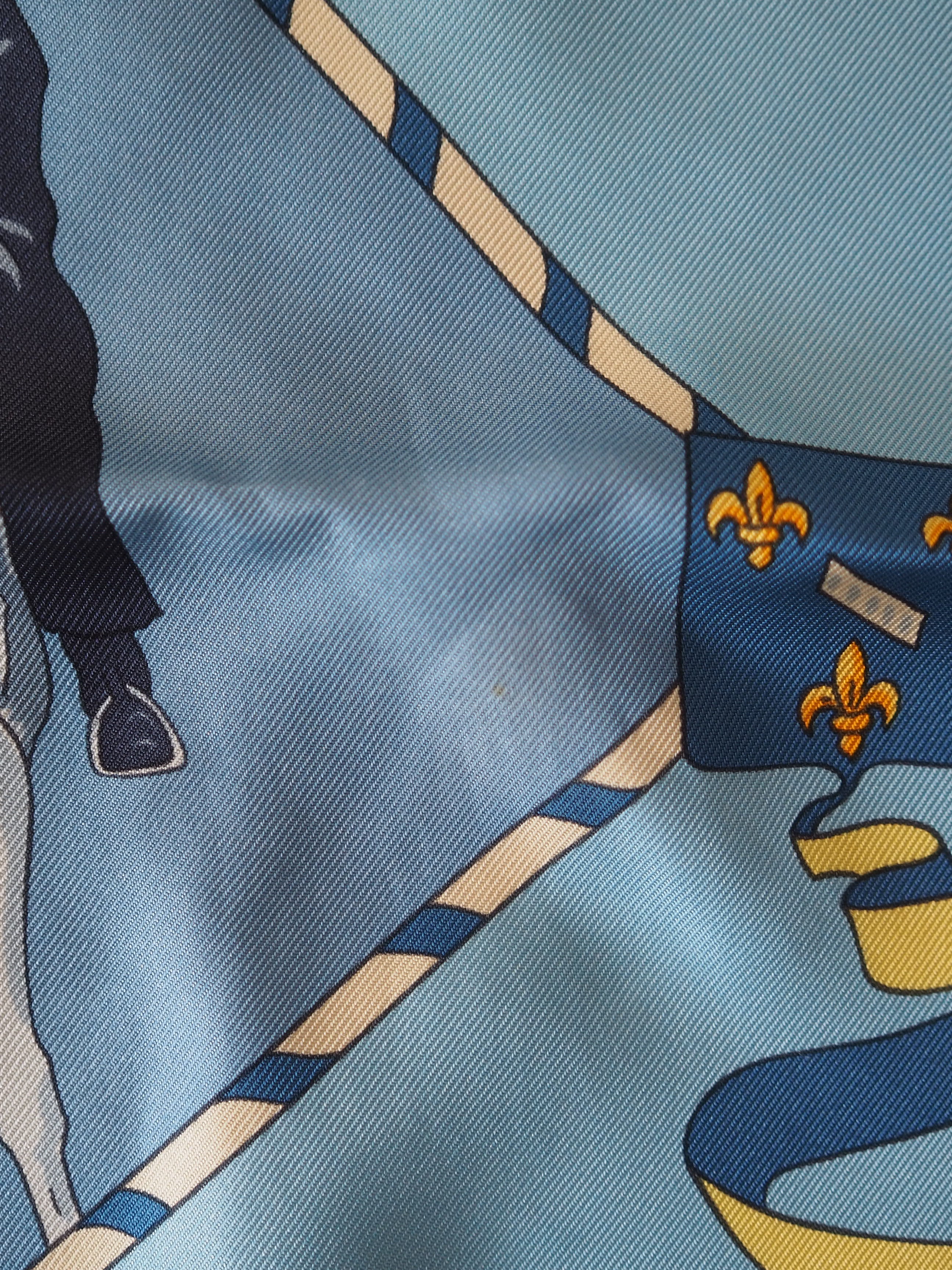 HERMES Scarf Care 90 " La Tour Eiffel S'Envole "