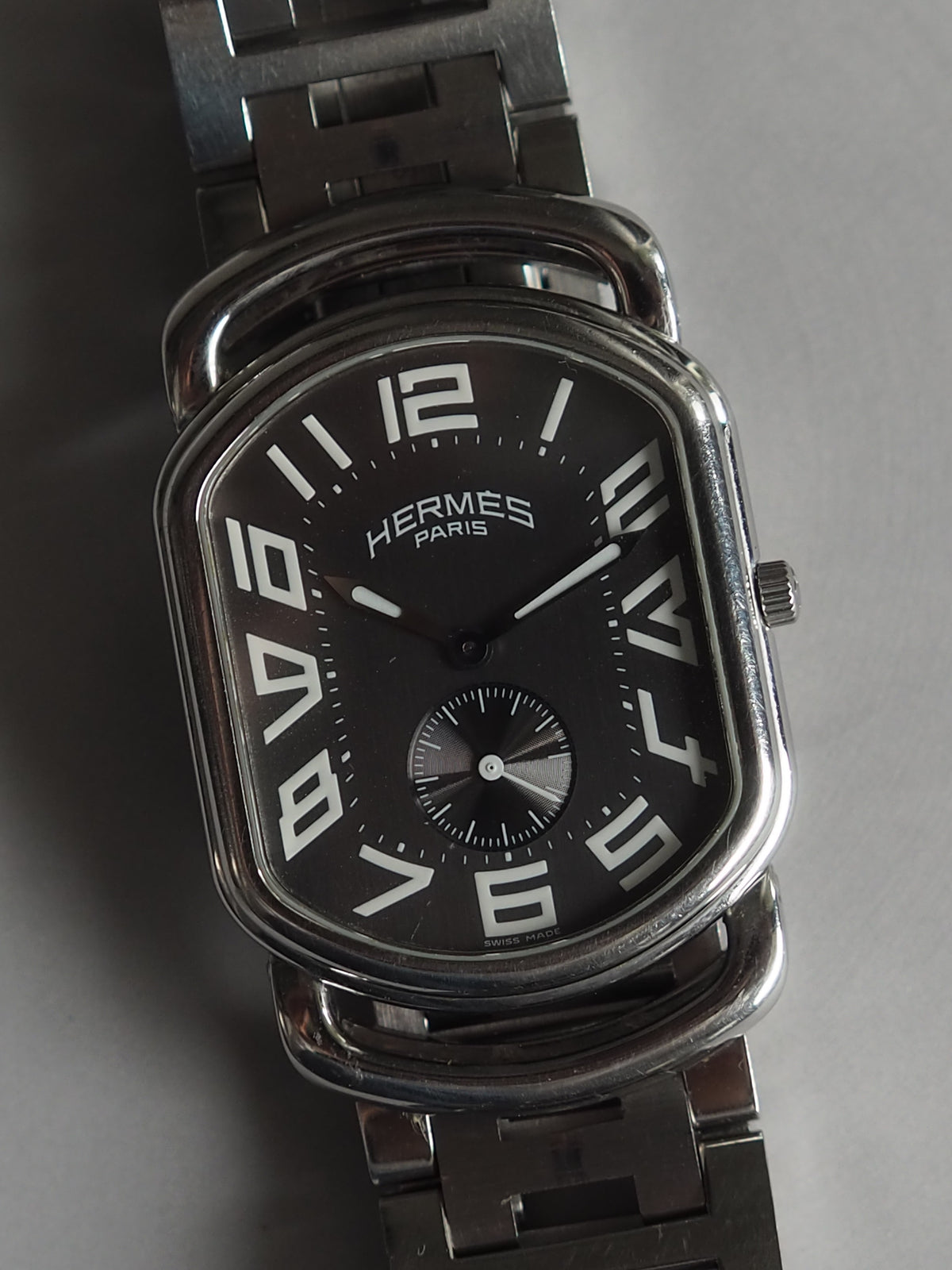 HERMES エルメス ラリー ウォッチ 腕時計 スモールセコンド シルバー 