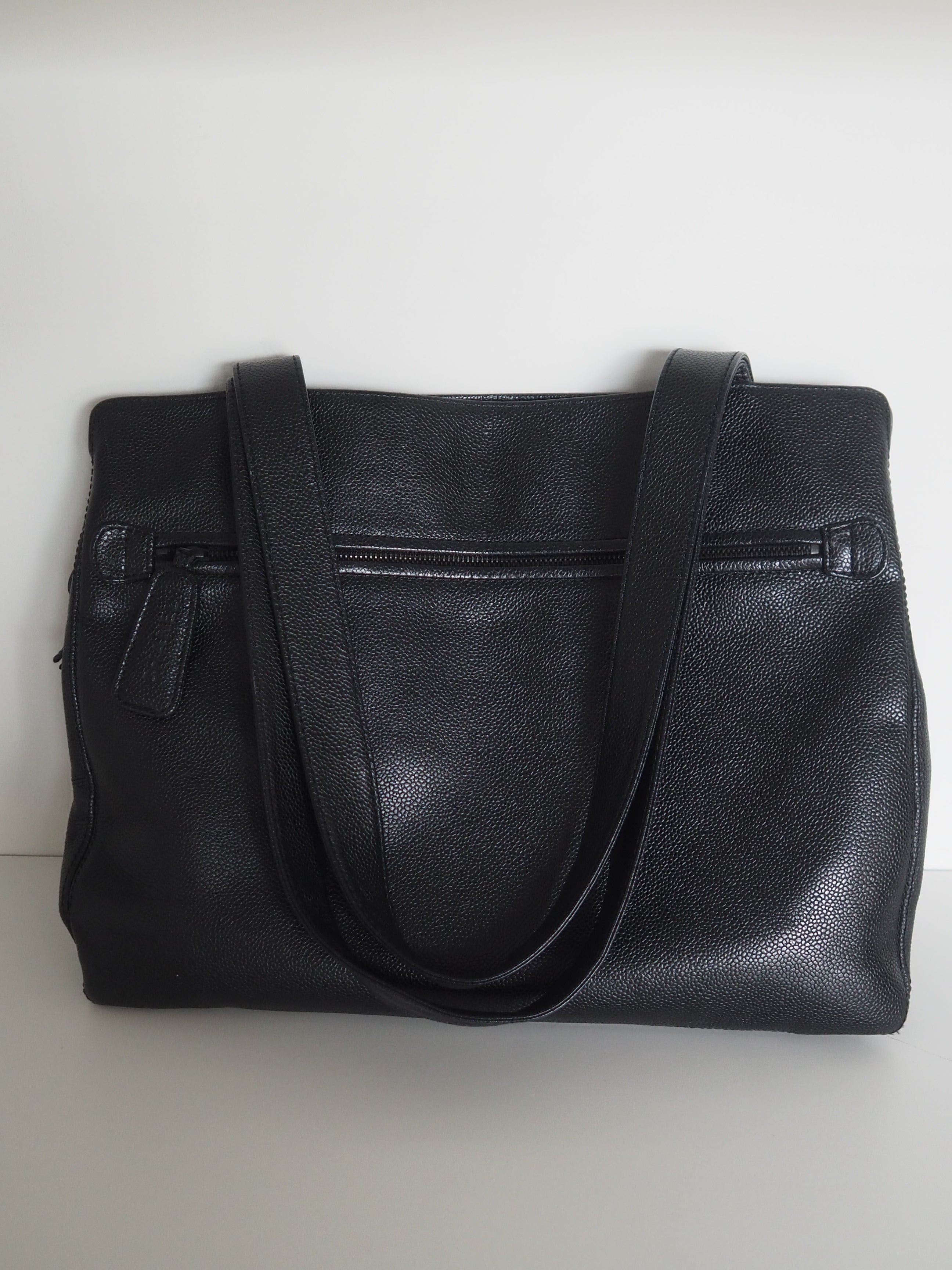 CHANEL Caviar Leather CC Tote Bag