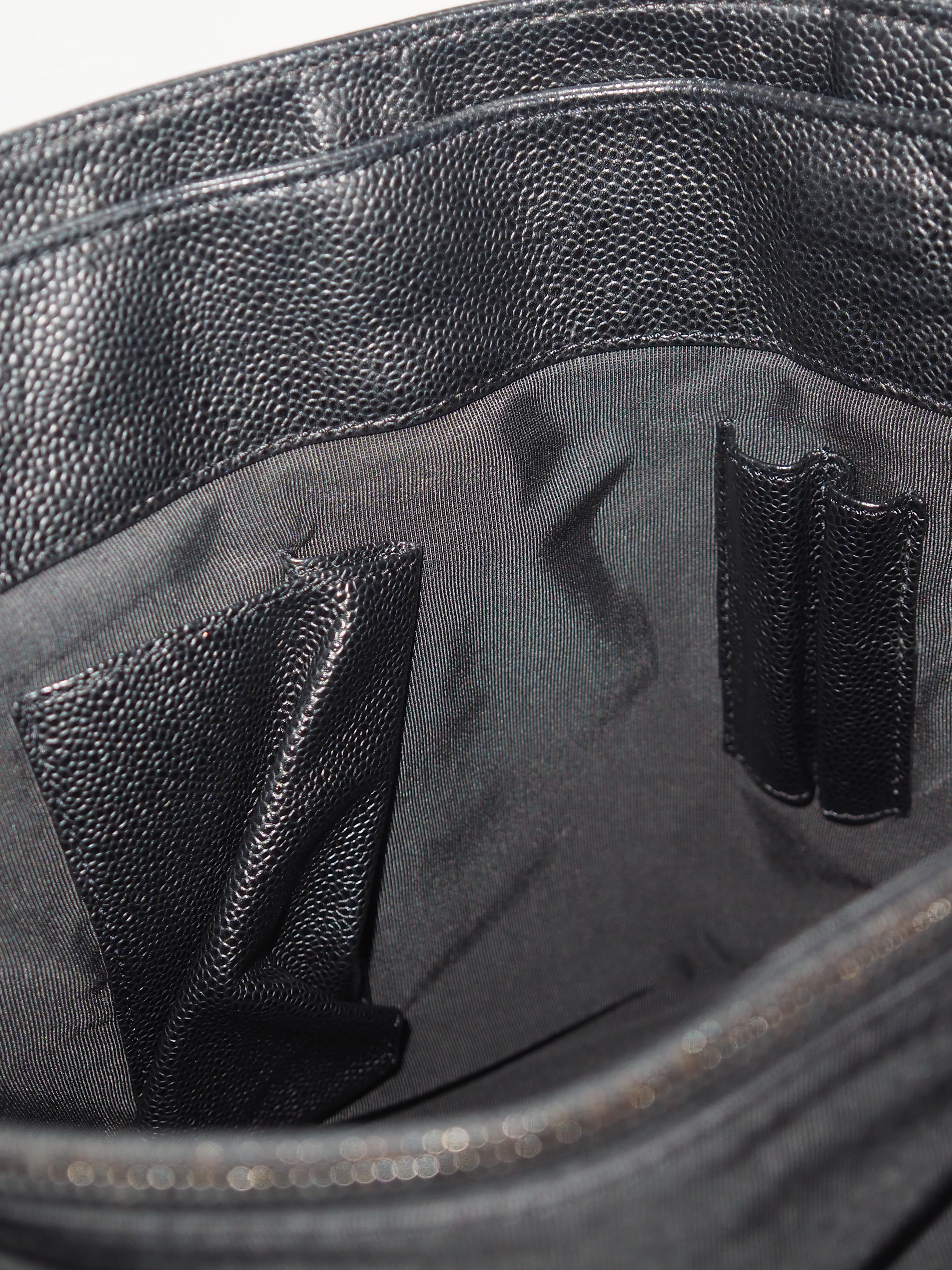 CHANEL Caviar Leather CC Tote Bag