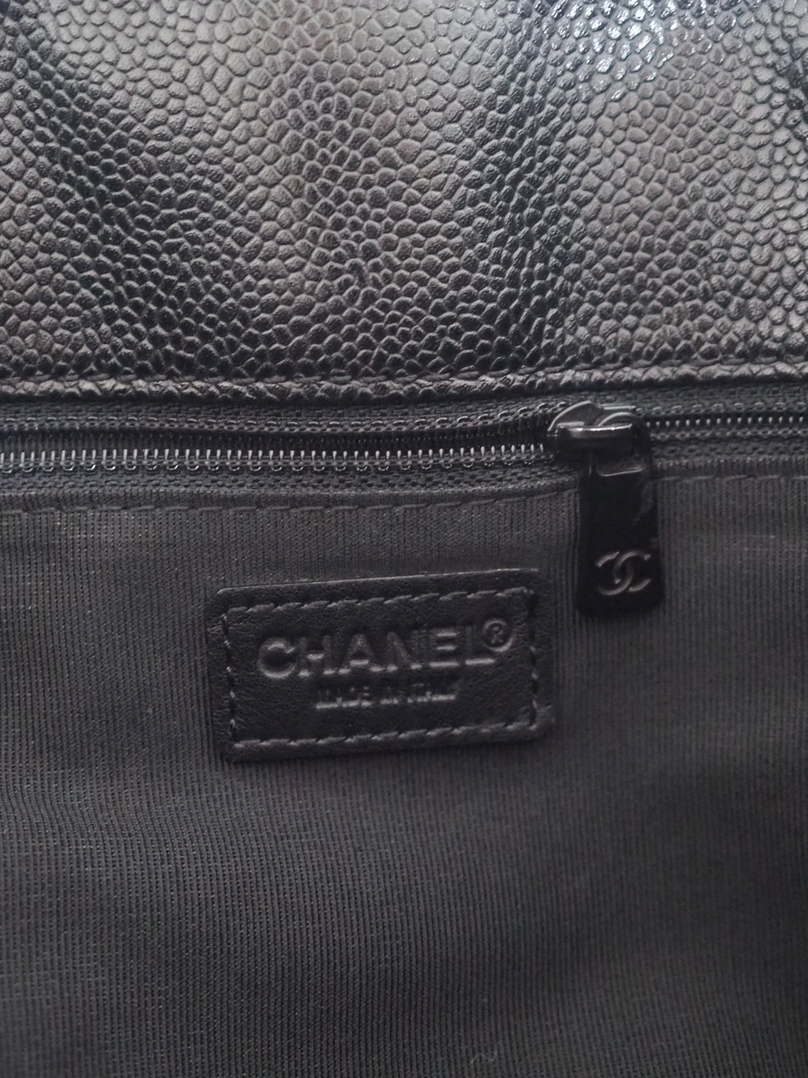 CHANEL Caviar Leather CC Tote Bag
