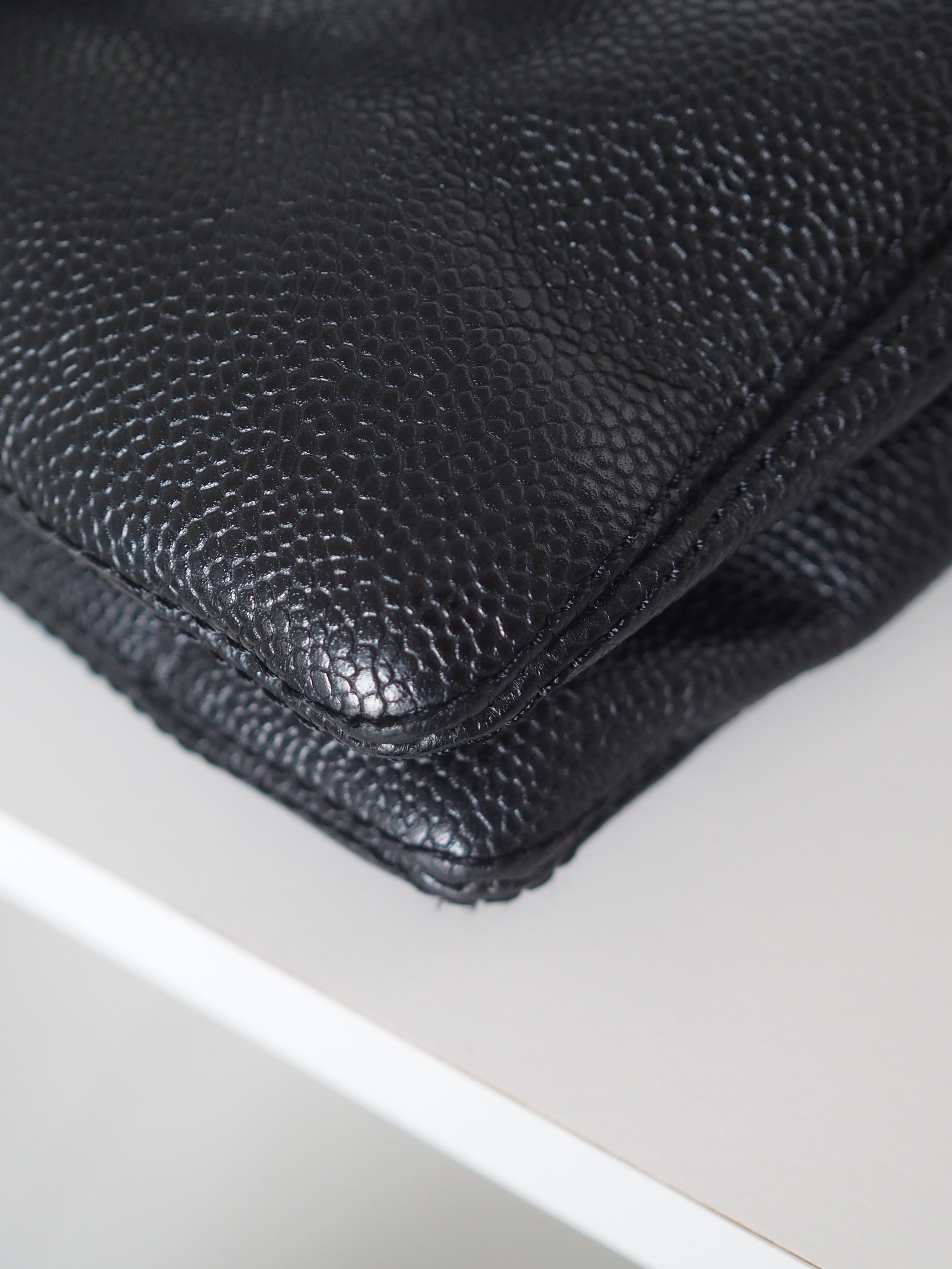 CHANEL Caviar Leather CC Tote Bag