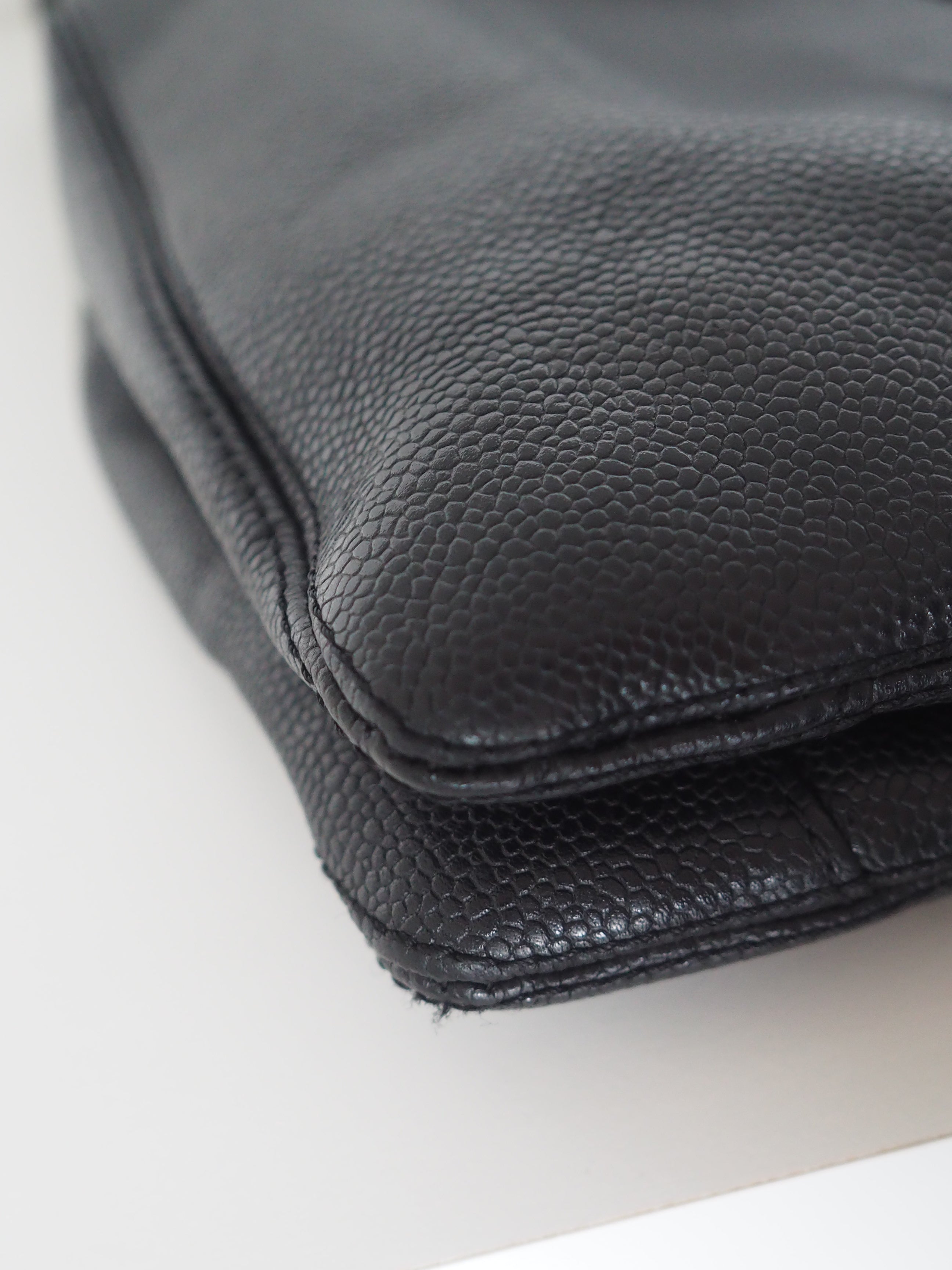 CHANEL Caviar Leather CC Tote Bag
