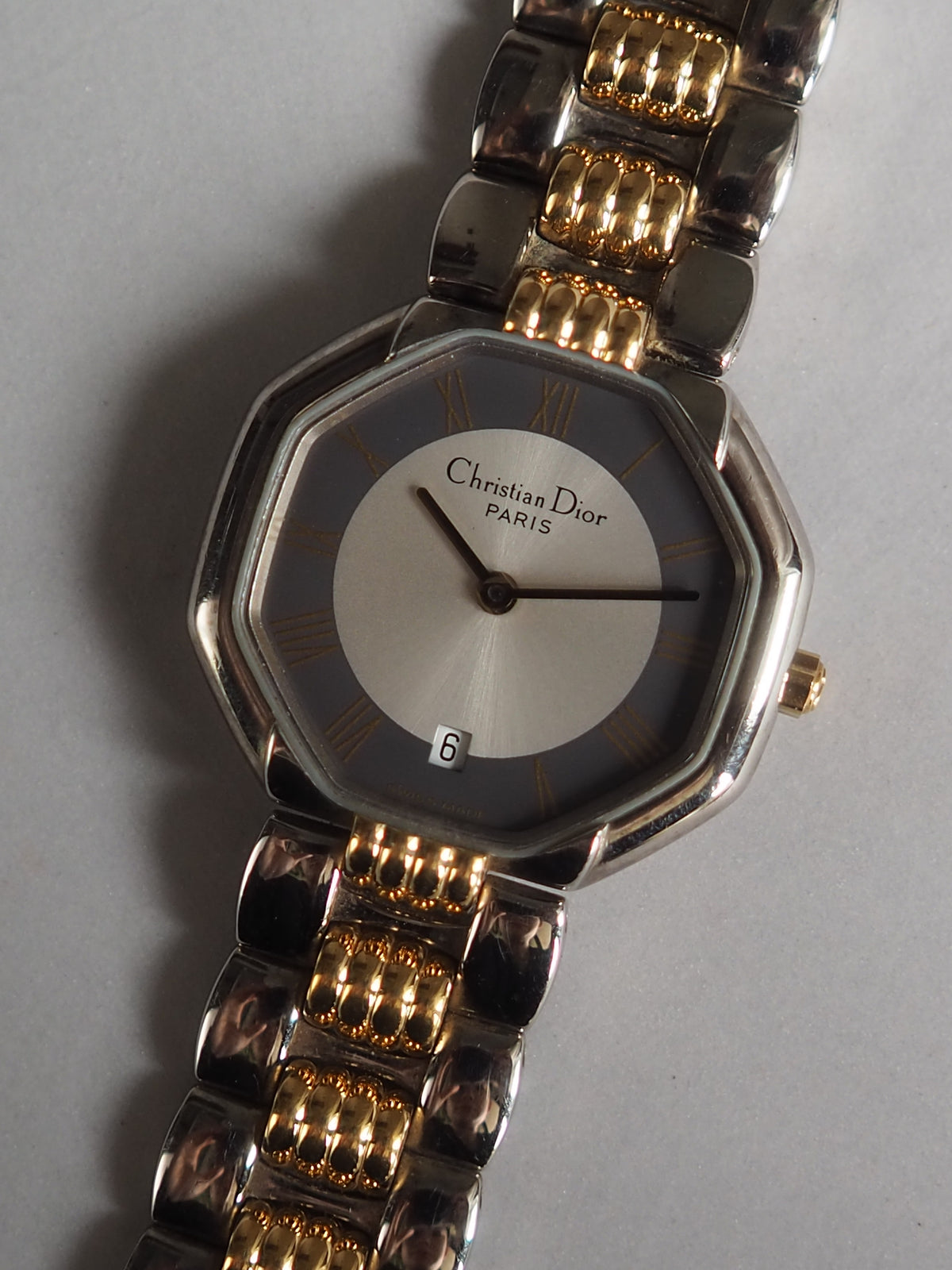 Christian Dior ディオール オクタゴン ウォッチ 腕時計 シルバー 