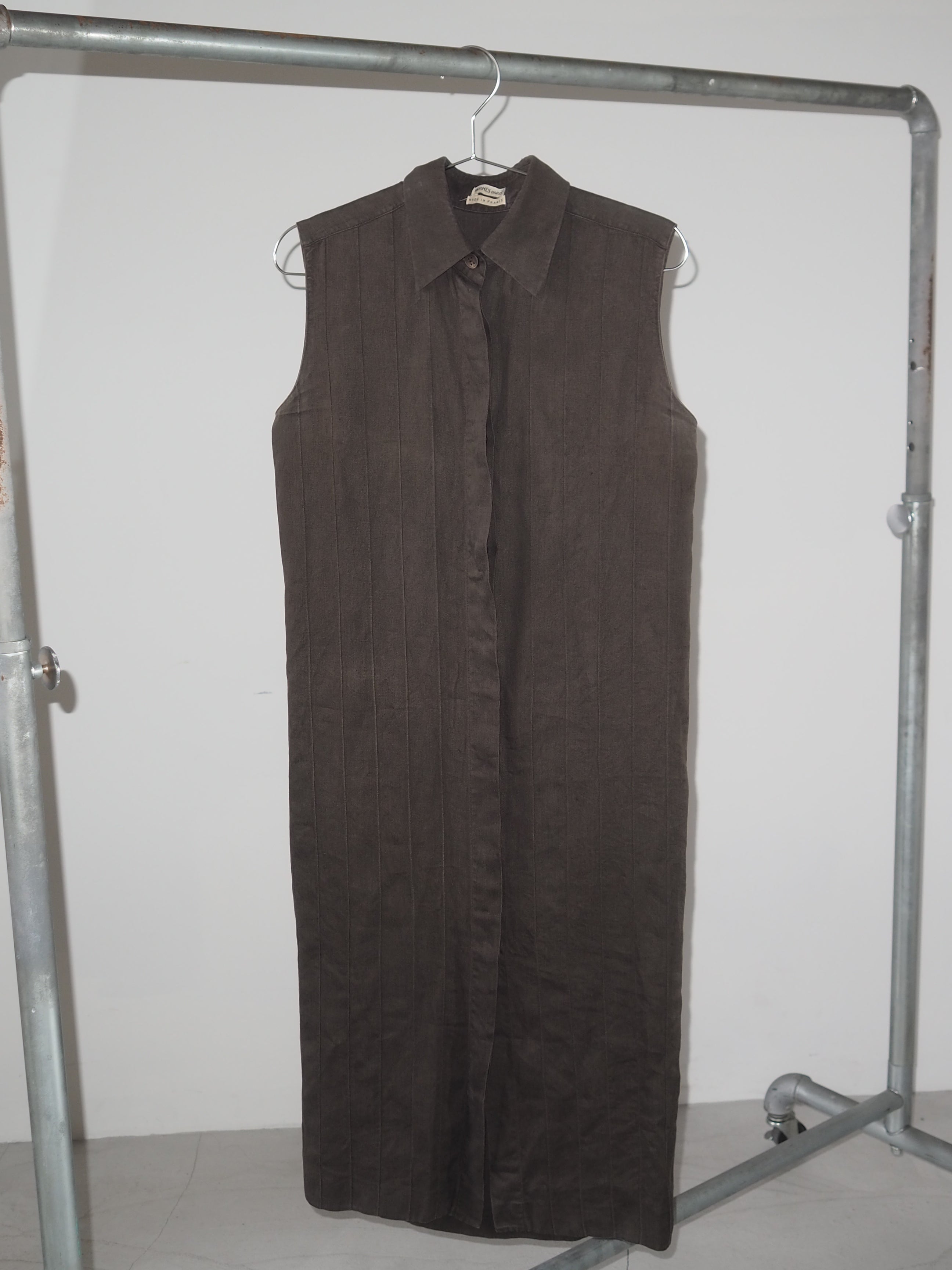 HERMÈS by Martin Margiela Linen Shirt Dress