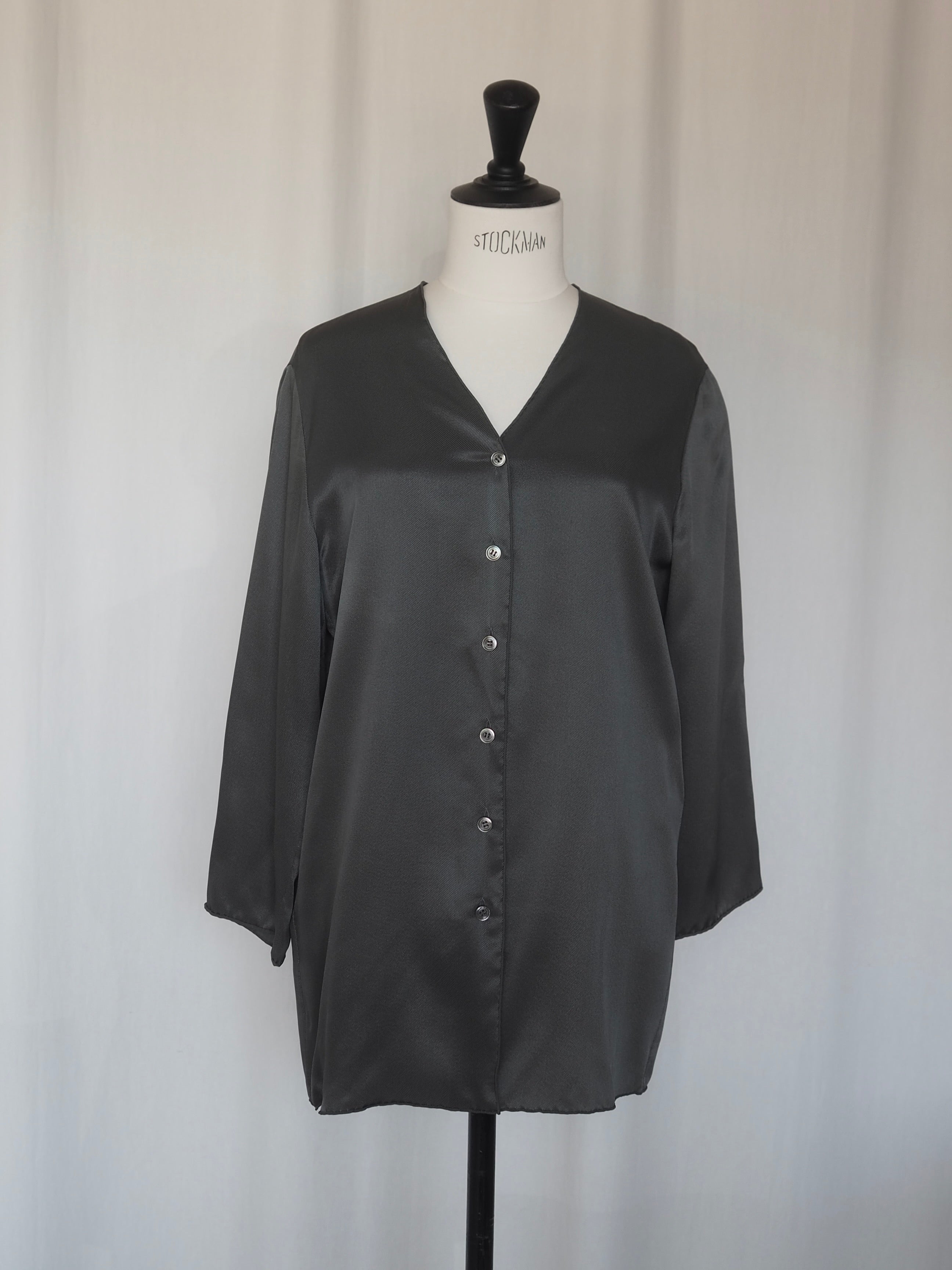 HERMÈS by Martin Margiela Silk Vareuse Shirt Jacket
