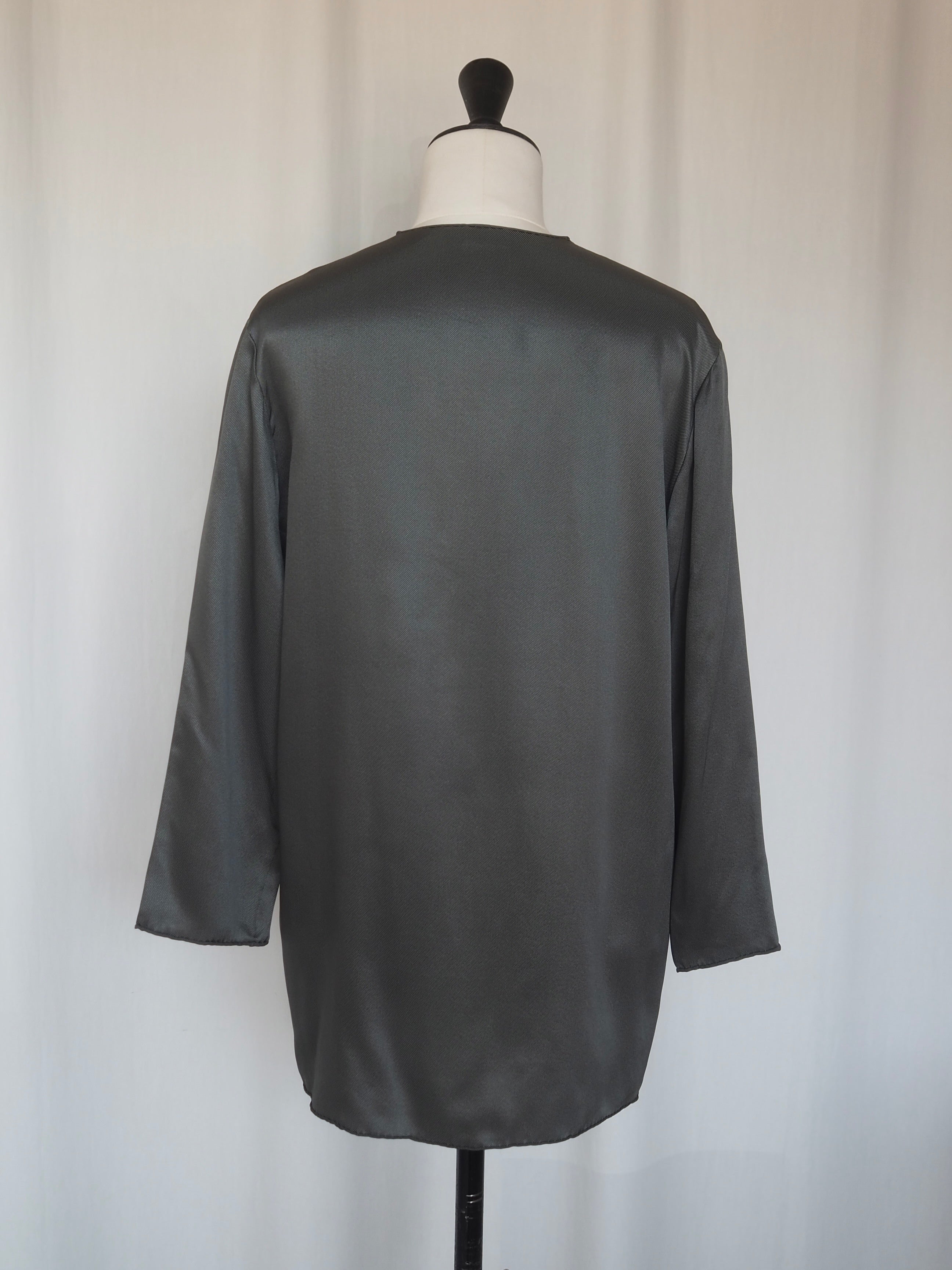 HERMÈS by Martin Margiela Silk Vareuse Shirt Jacket