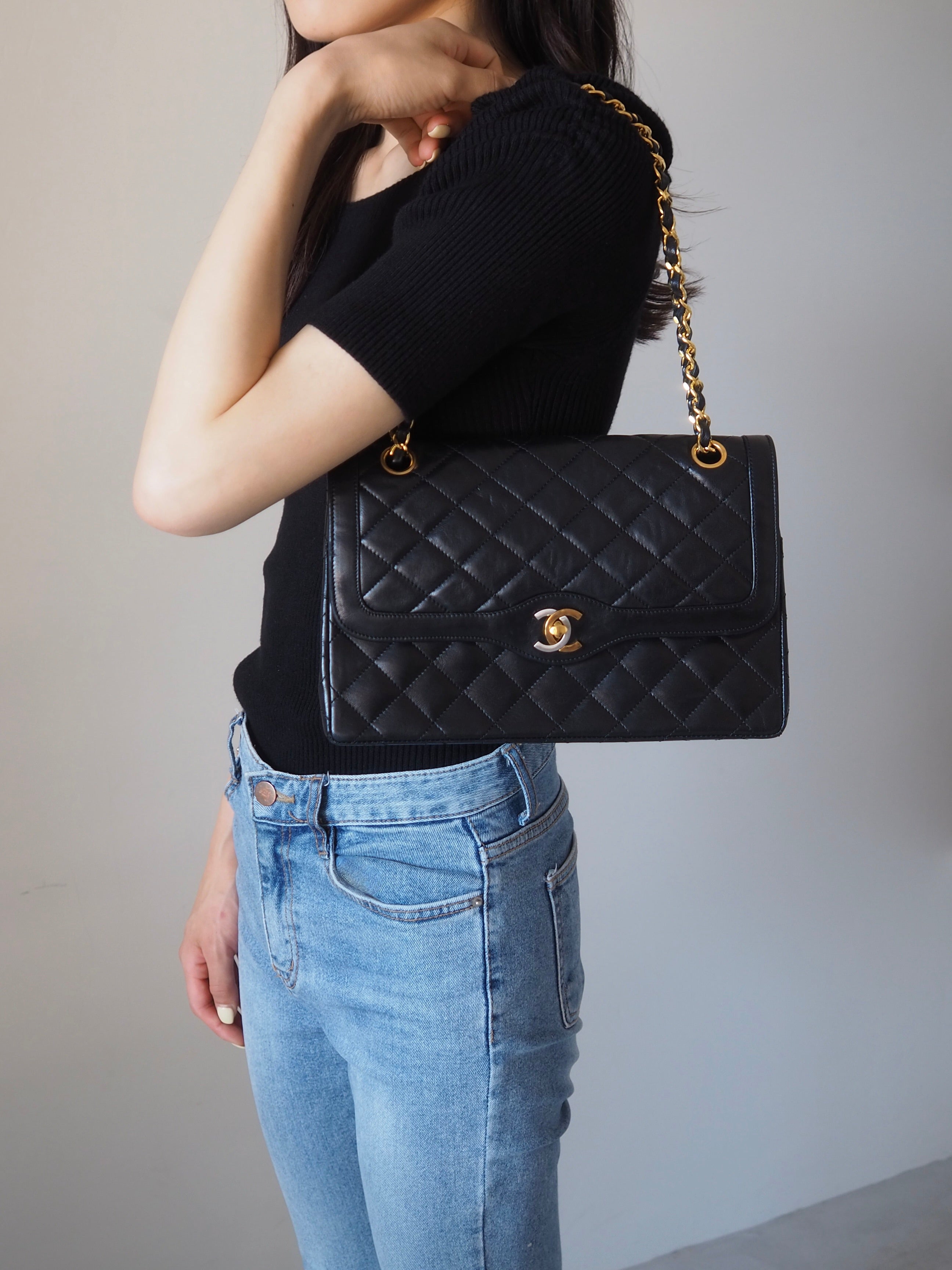 CHANEL Matelasse Chain Shoulder Bag Paris limited