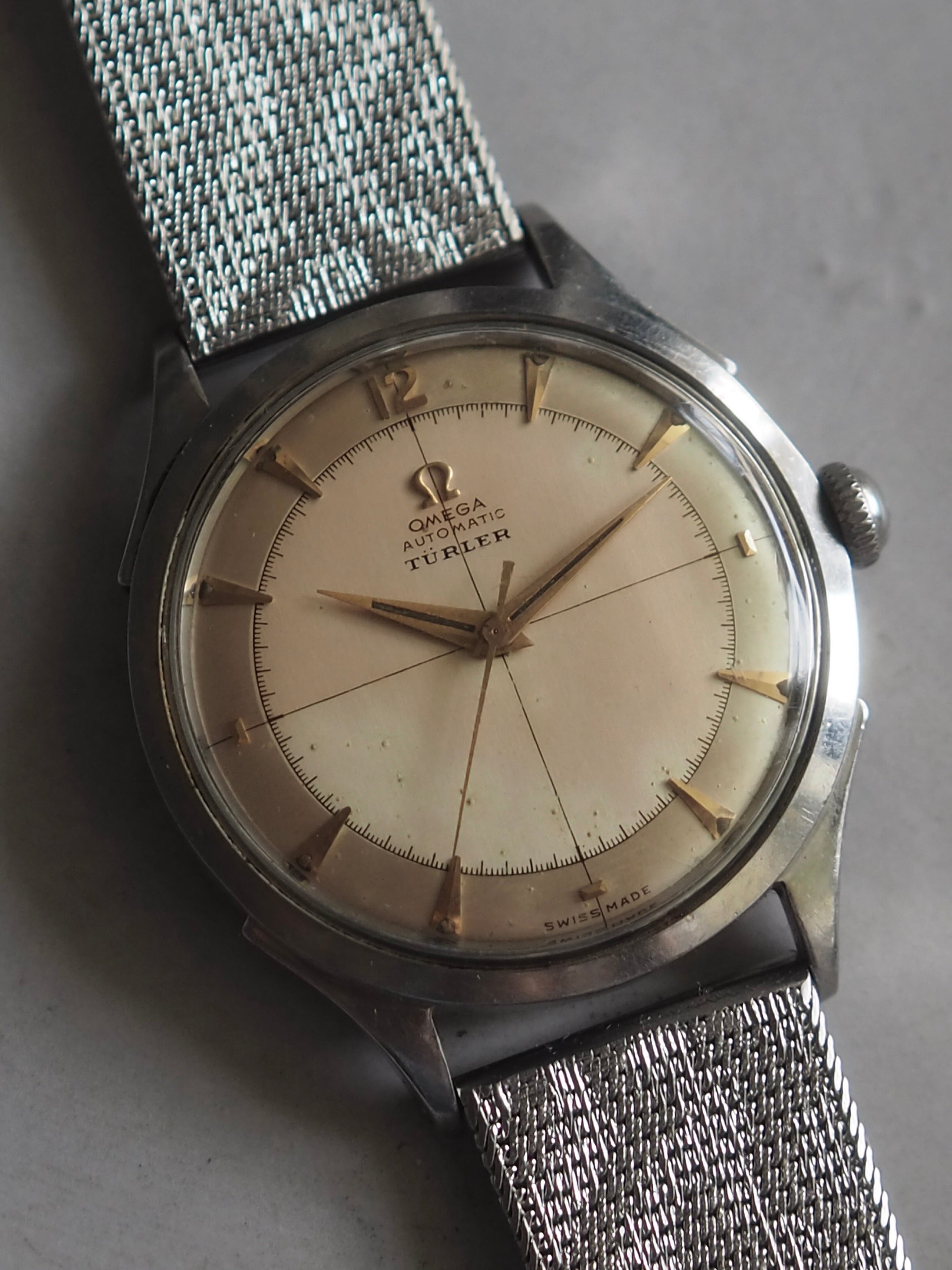 OMEGA TÜRLER Automatic Crosshair Dial Watch