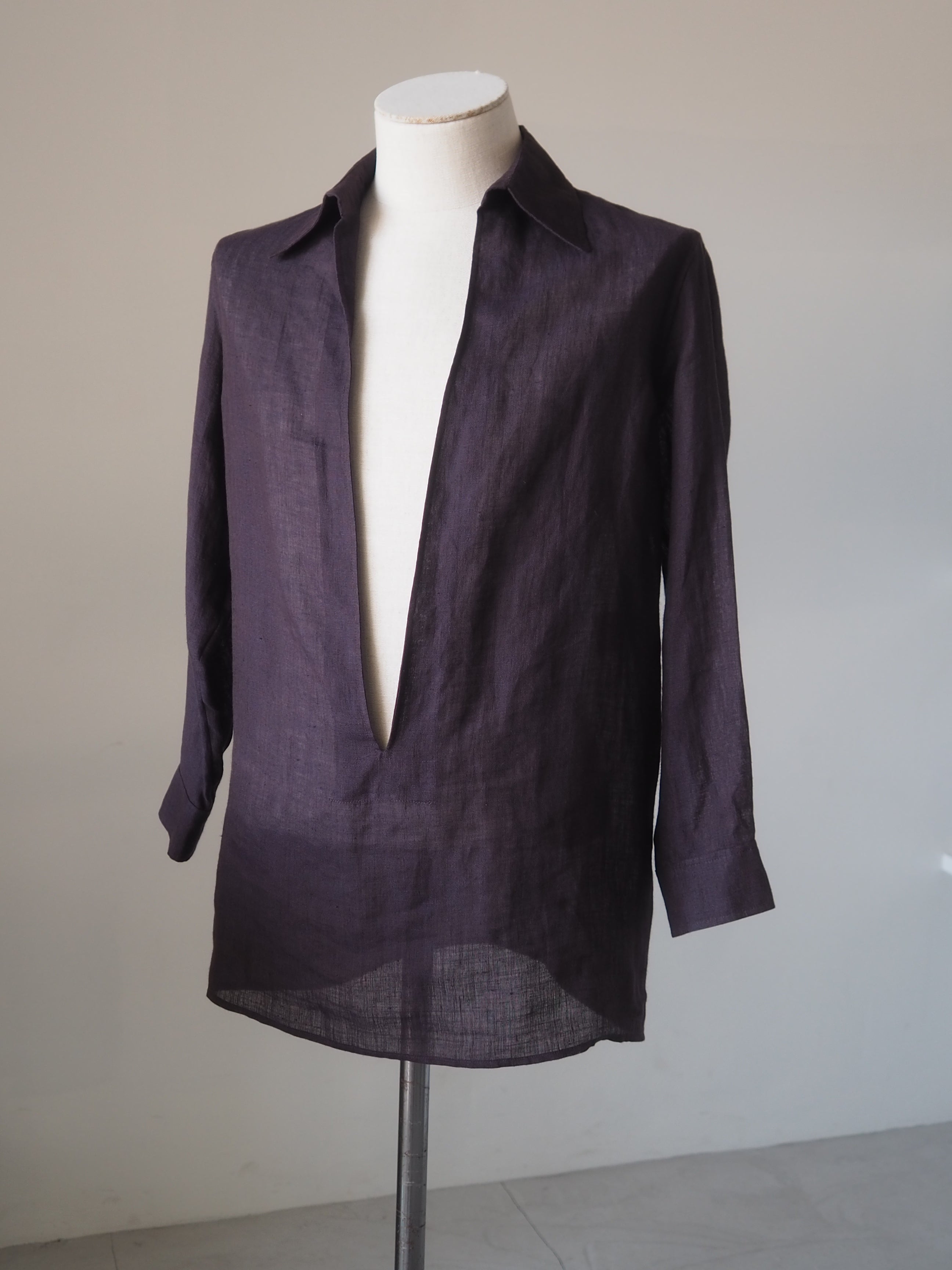 【HOLD】HERMÈS by Martin Margiela Vareuse Linen Shirt