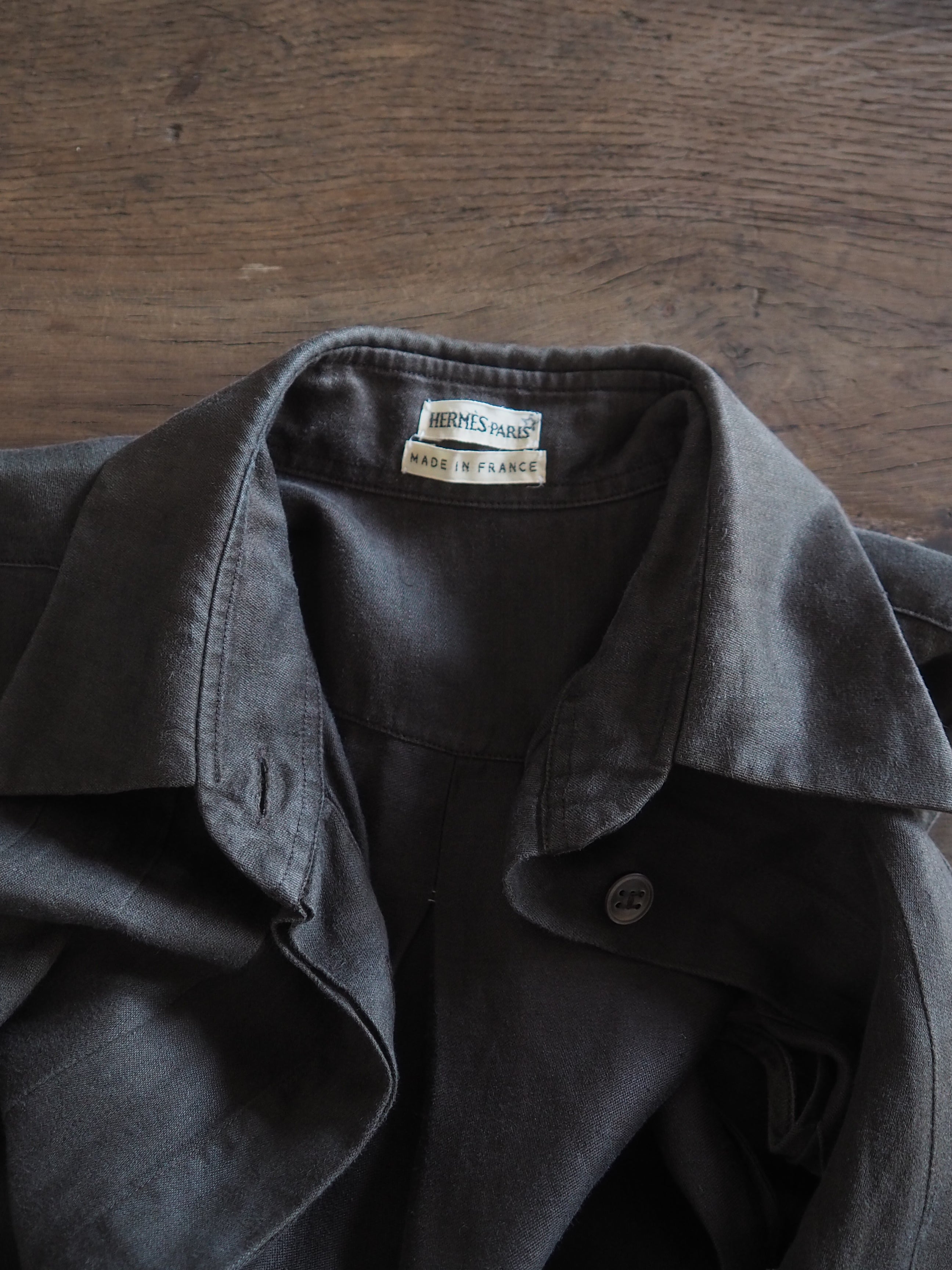 HERMÈS by Martin Margiela Linen Shirt Dress