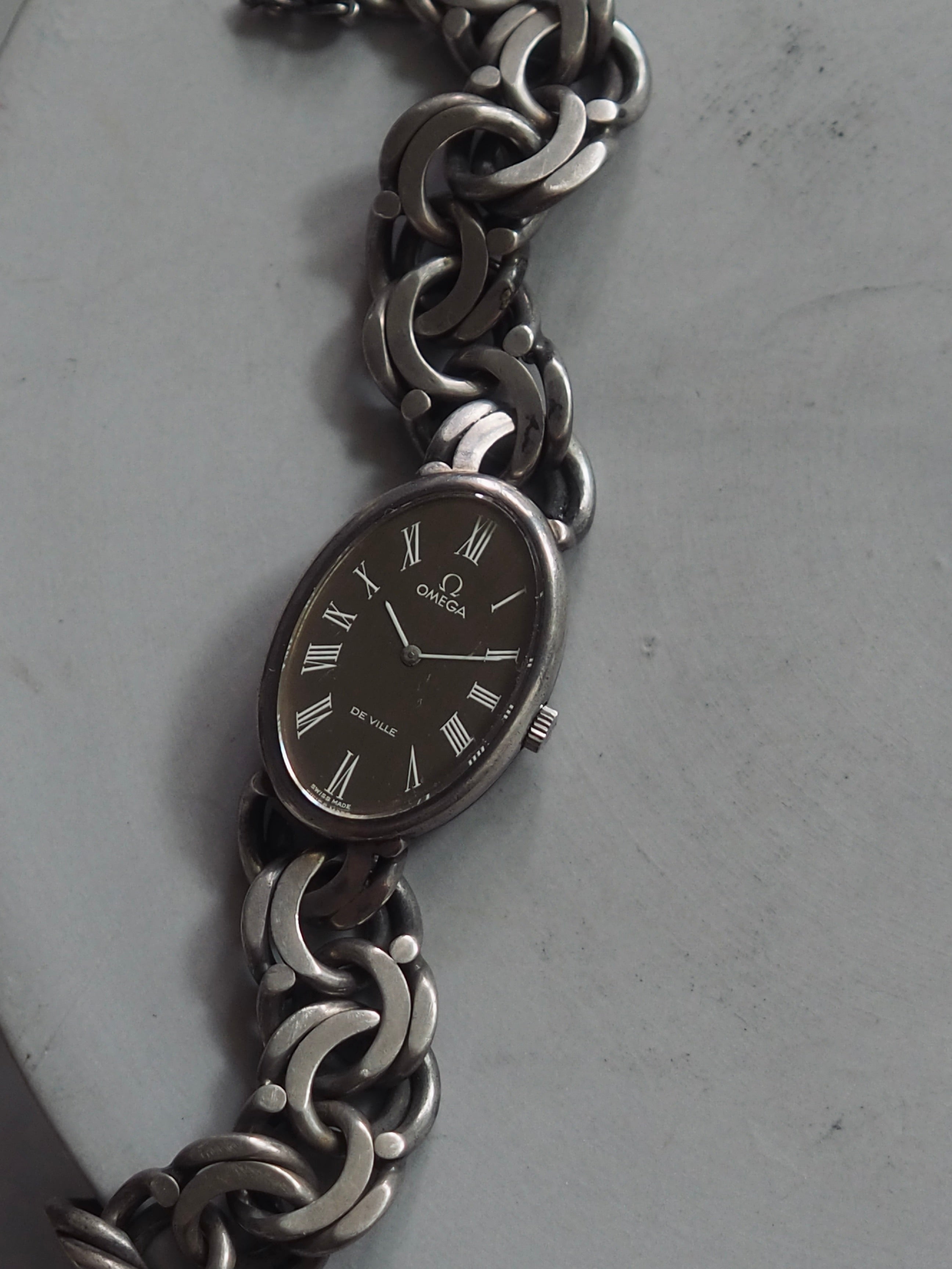 OMEGA De Ville Oval Chain Bracelet Watch