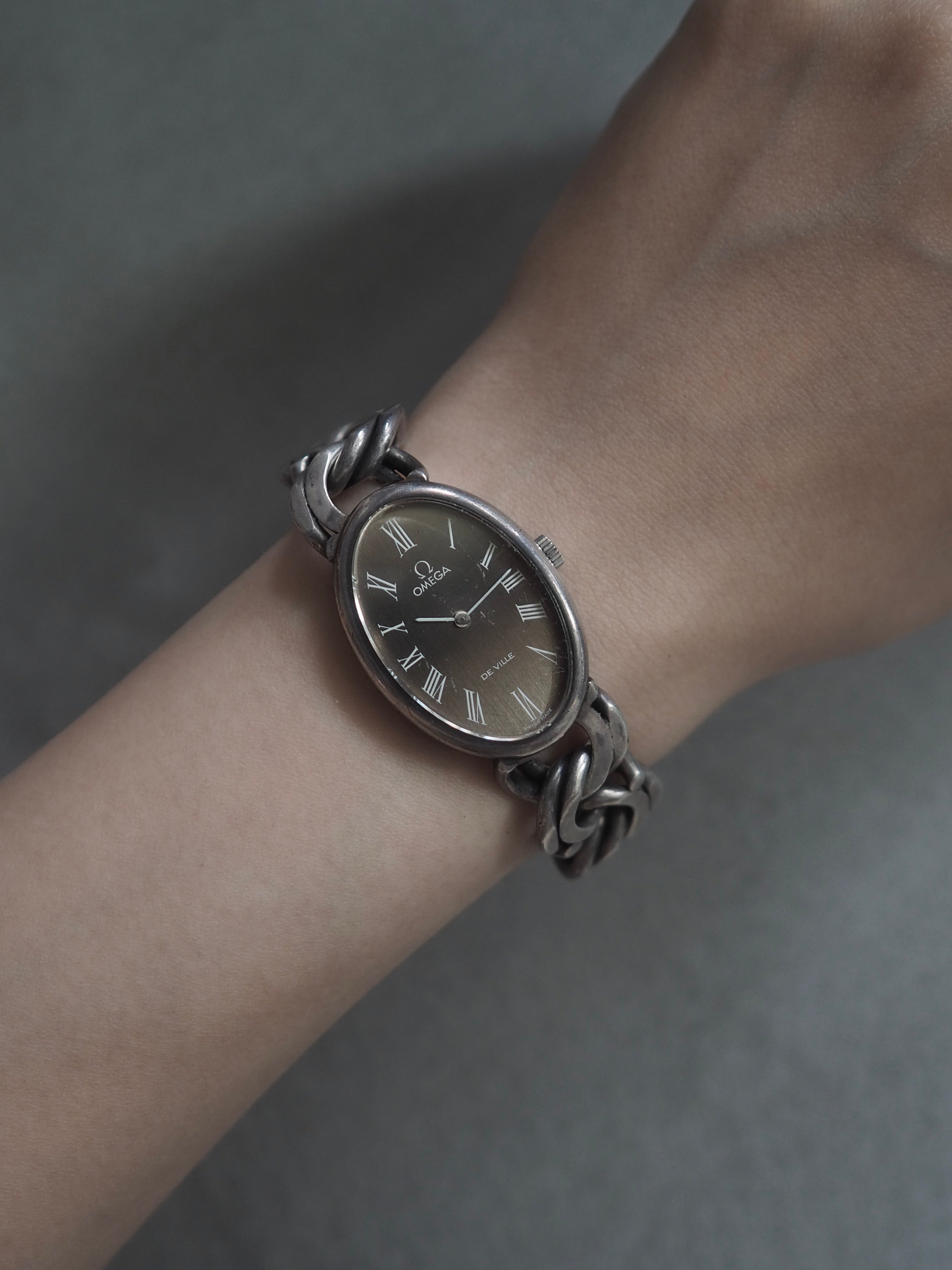 OMEGA De Ville Oval Chain Bracelet Watch