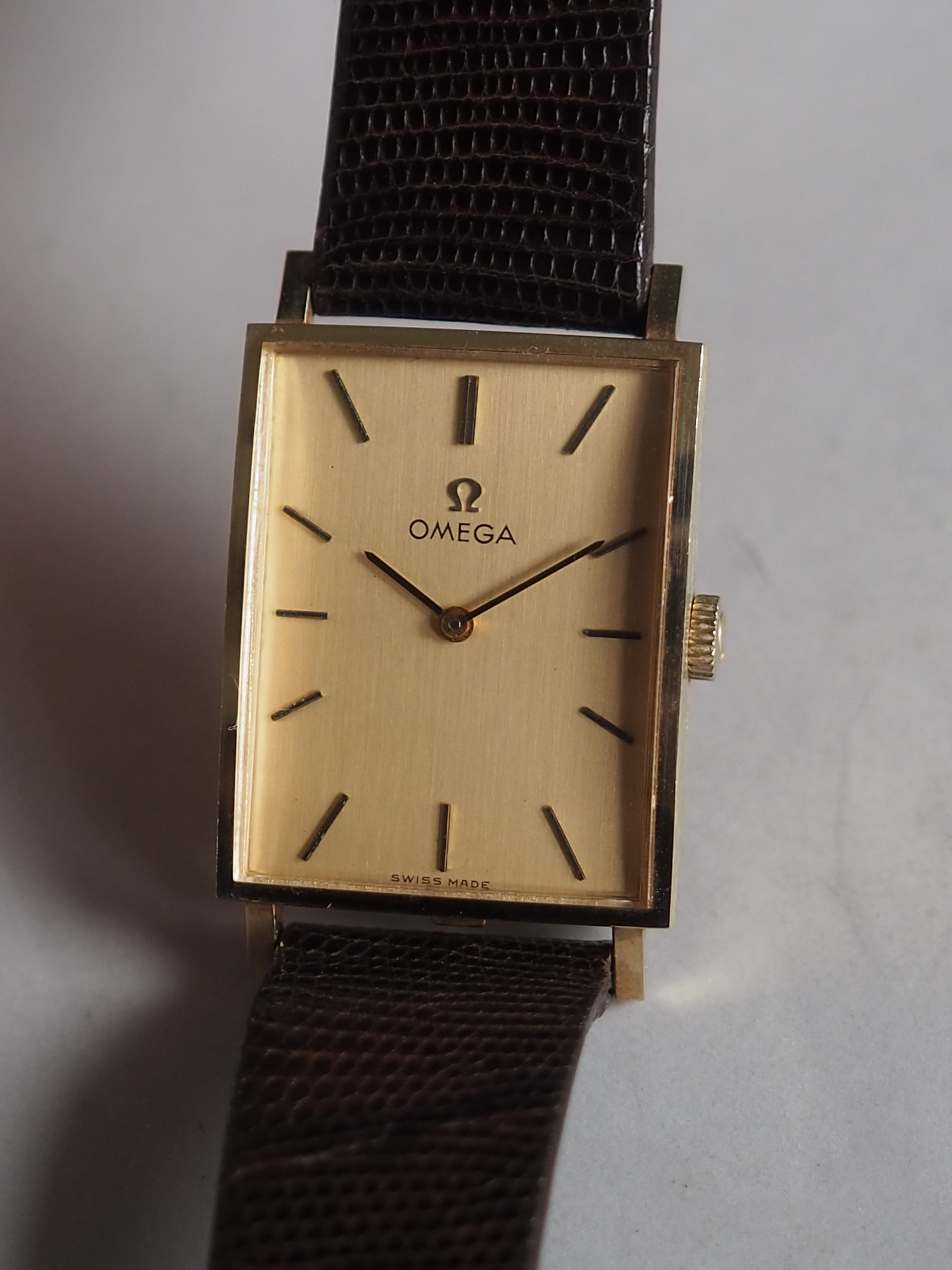 OMEGA Rectangular Watch 14K Gold