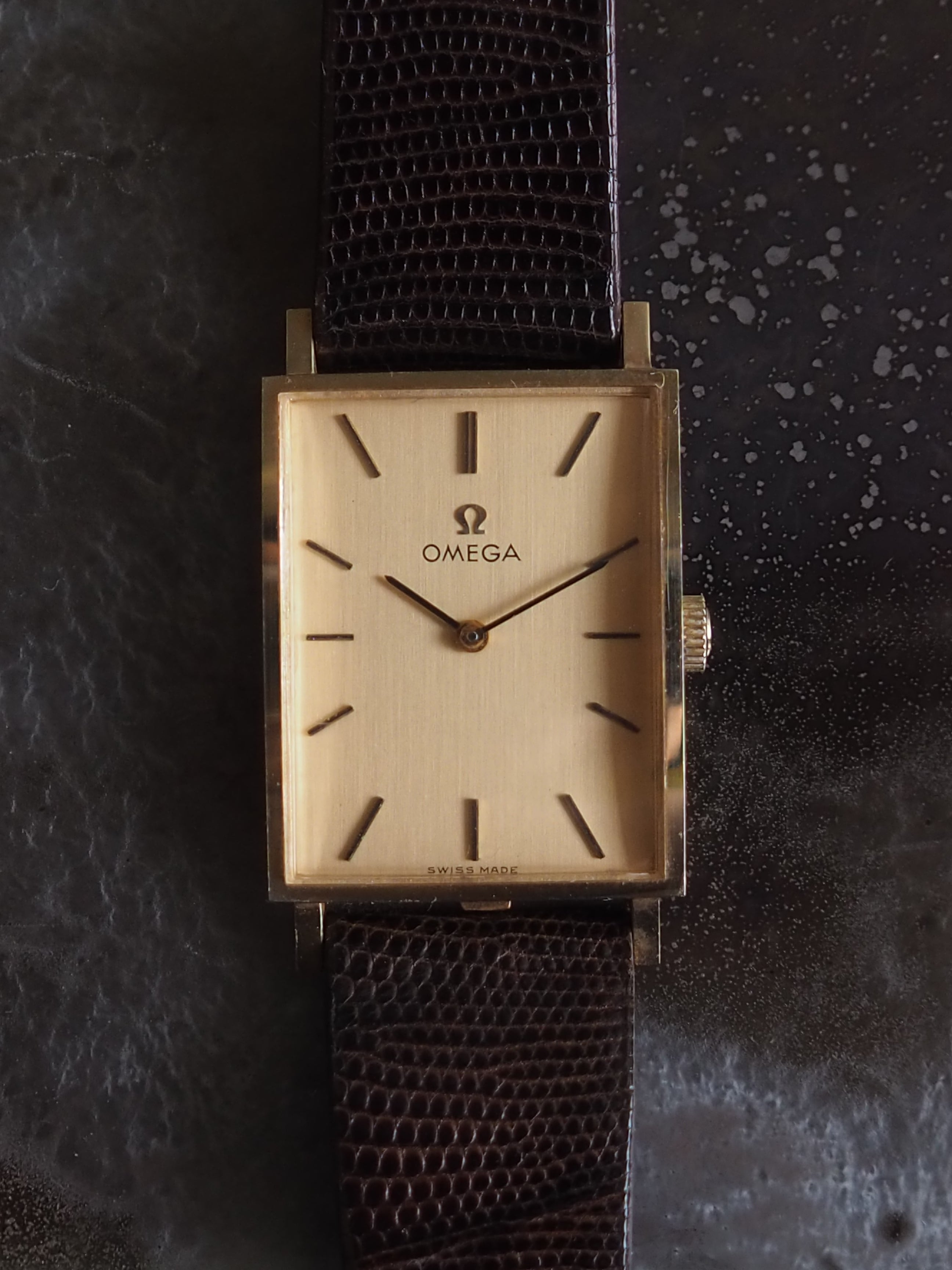 OMEGA Rectangular Watch 14K Gold