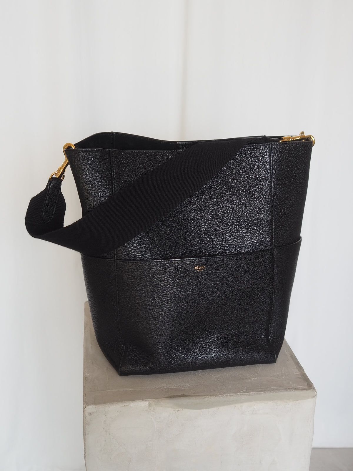 CELINE セリーヌ サングル ミディアム トート ショルダー バッグ 