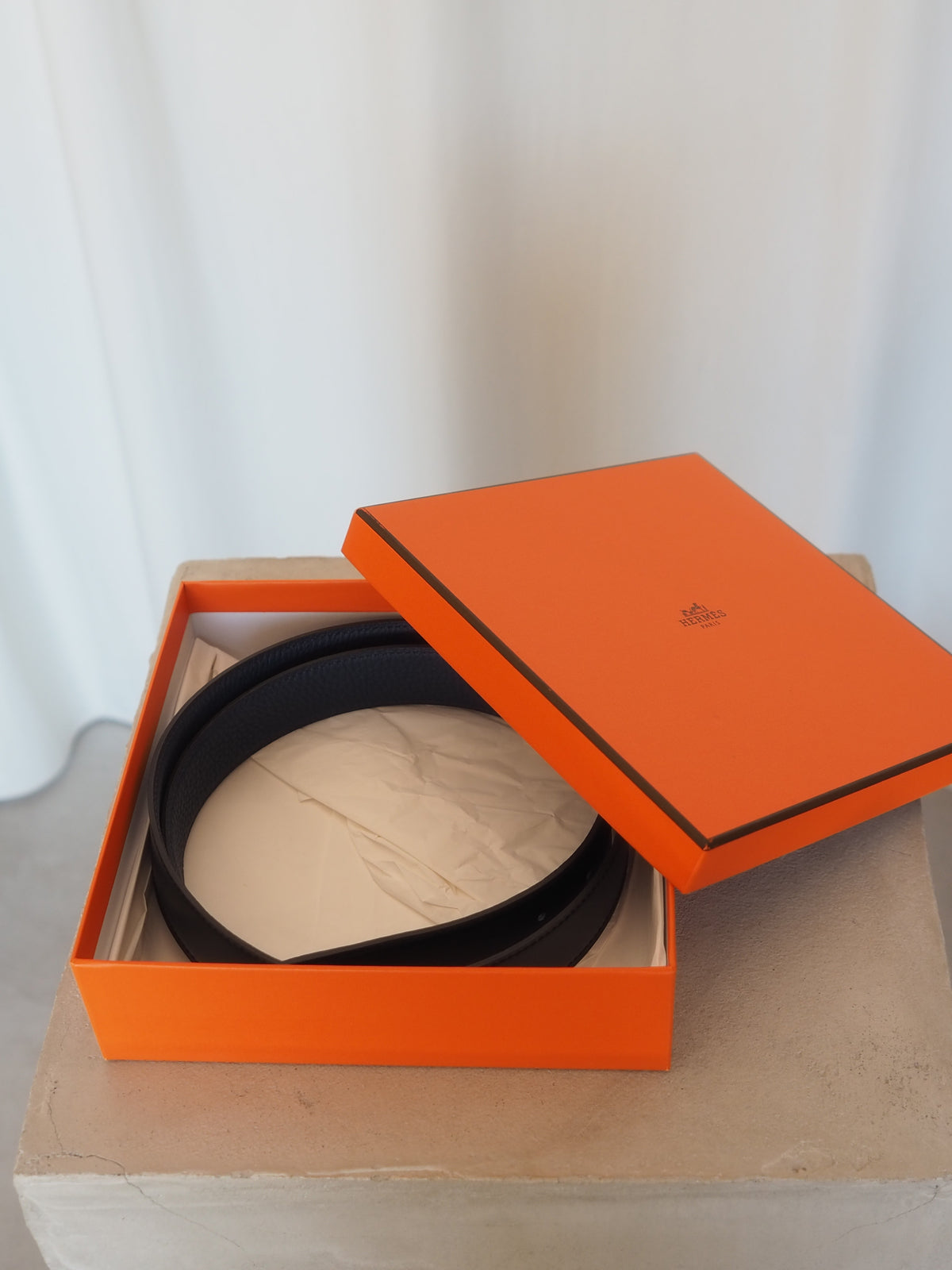 HERMÈS Leather Belt 95