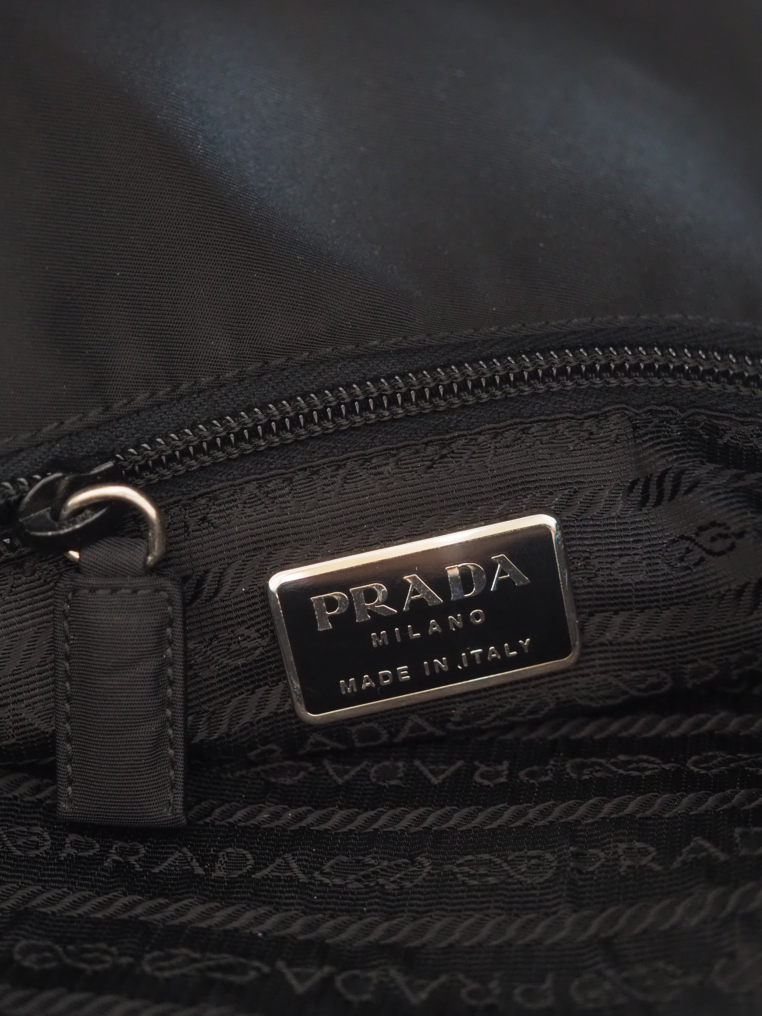 PRADA Nylon Triangle Plate Shoulder bag
