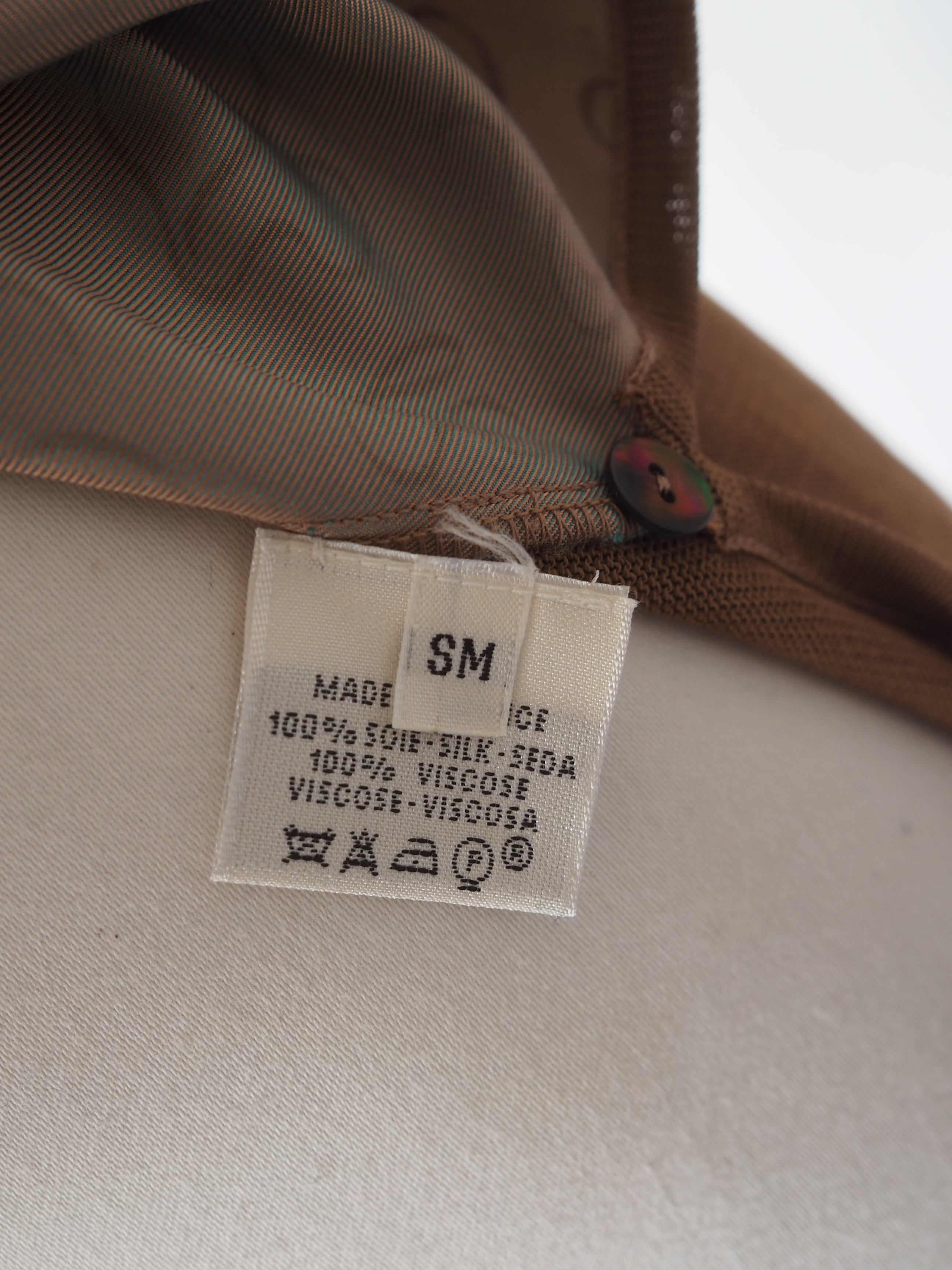 HERMÈS by Martin Margiela Calligraphy Silk Mesh Top