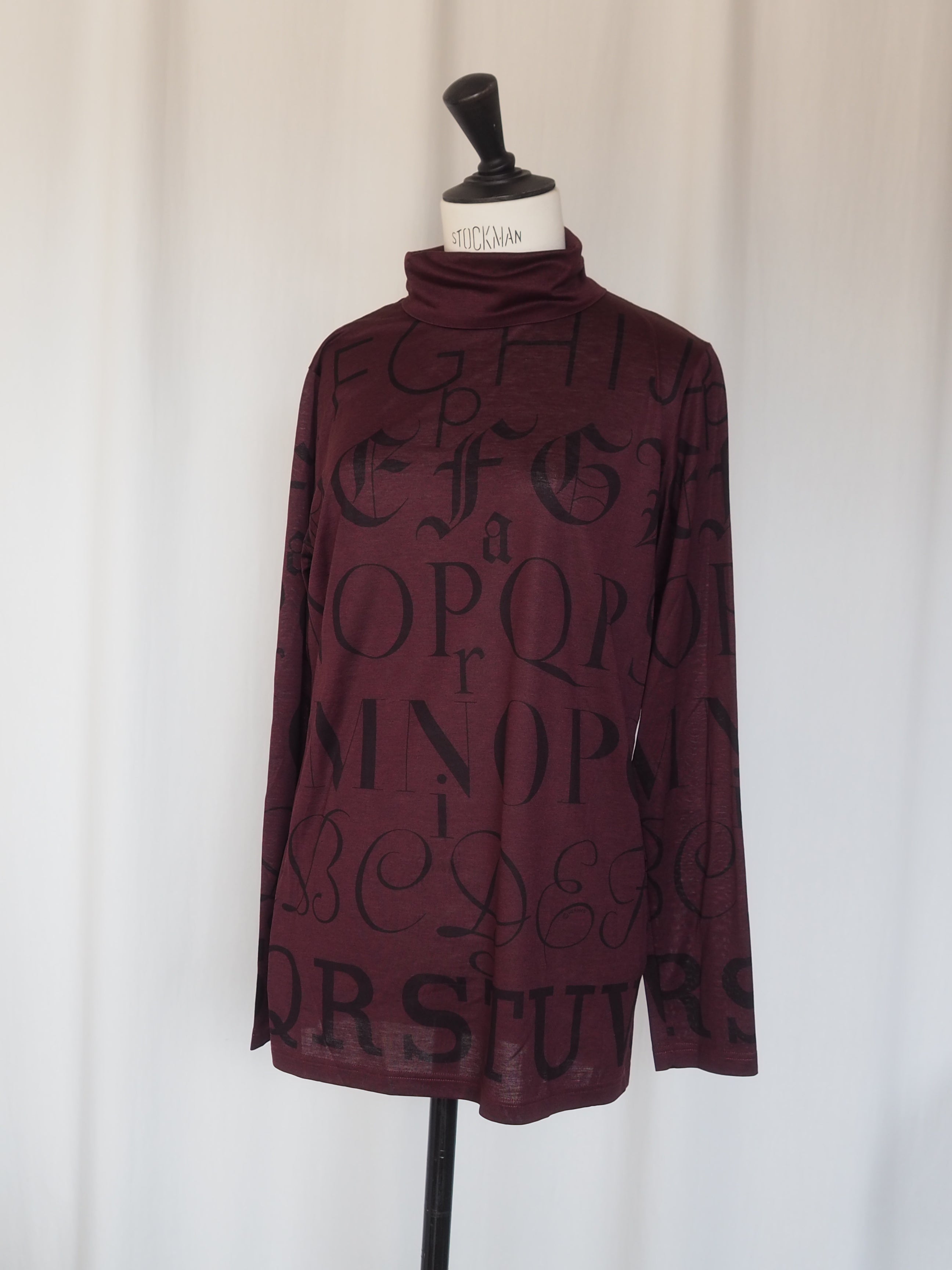 HERMÈS by Martin Margiela Calligraphy High-Neck Top