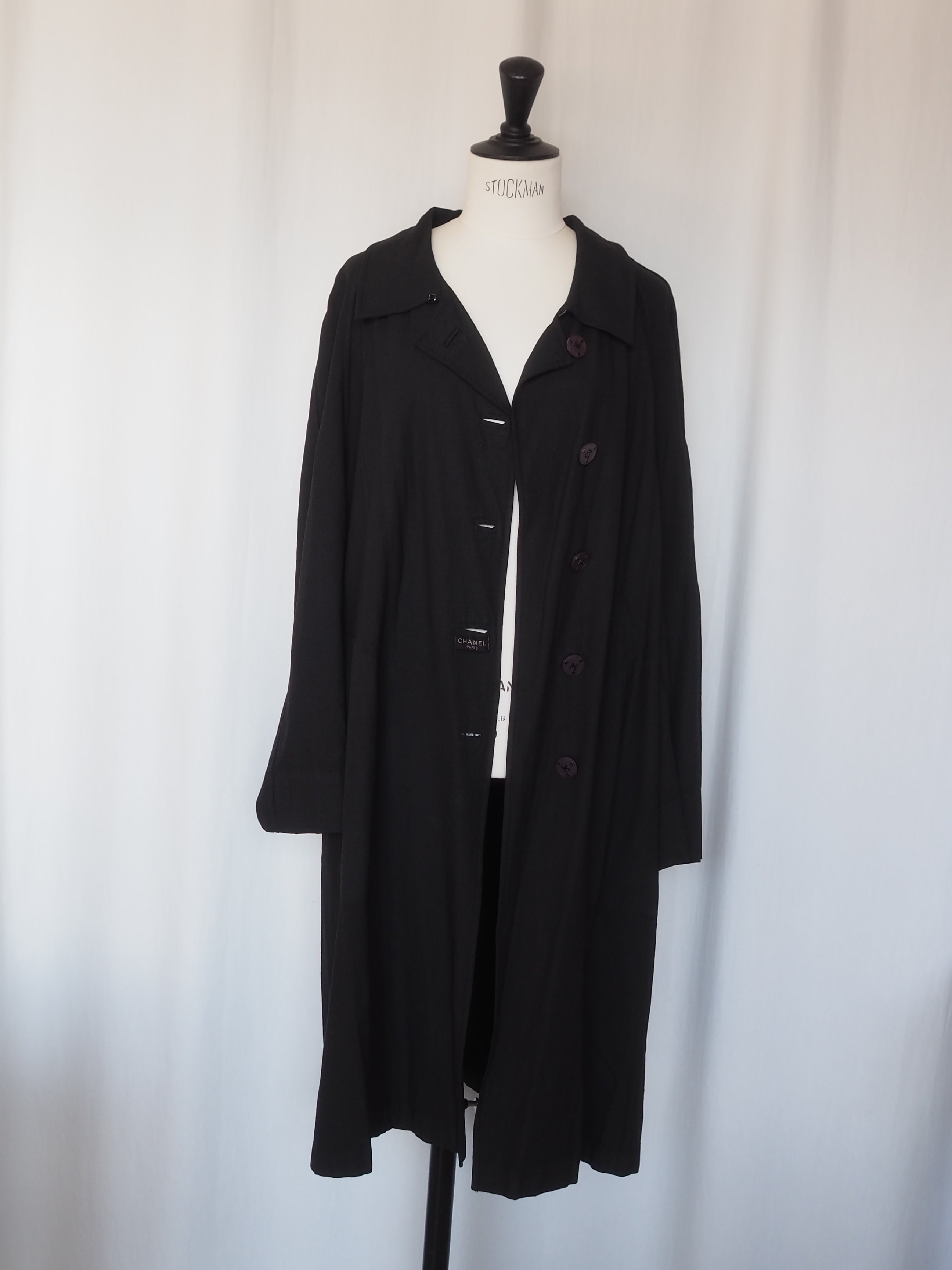 CHANEL Coco Buttons 2-Way Collar Coat