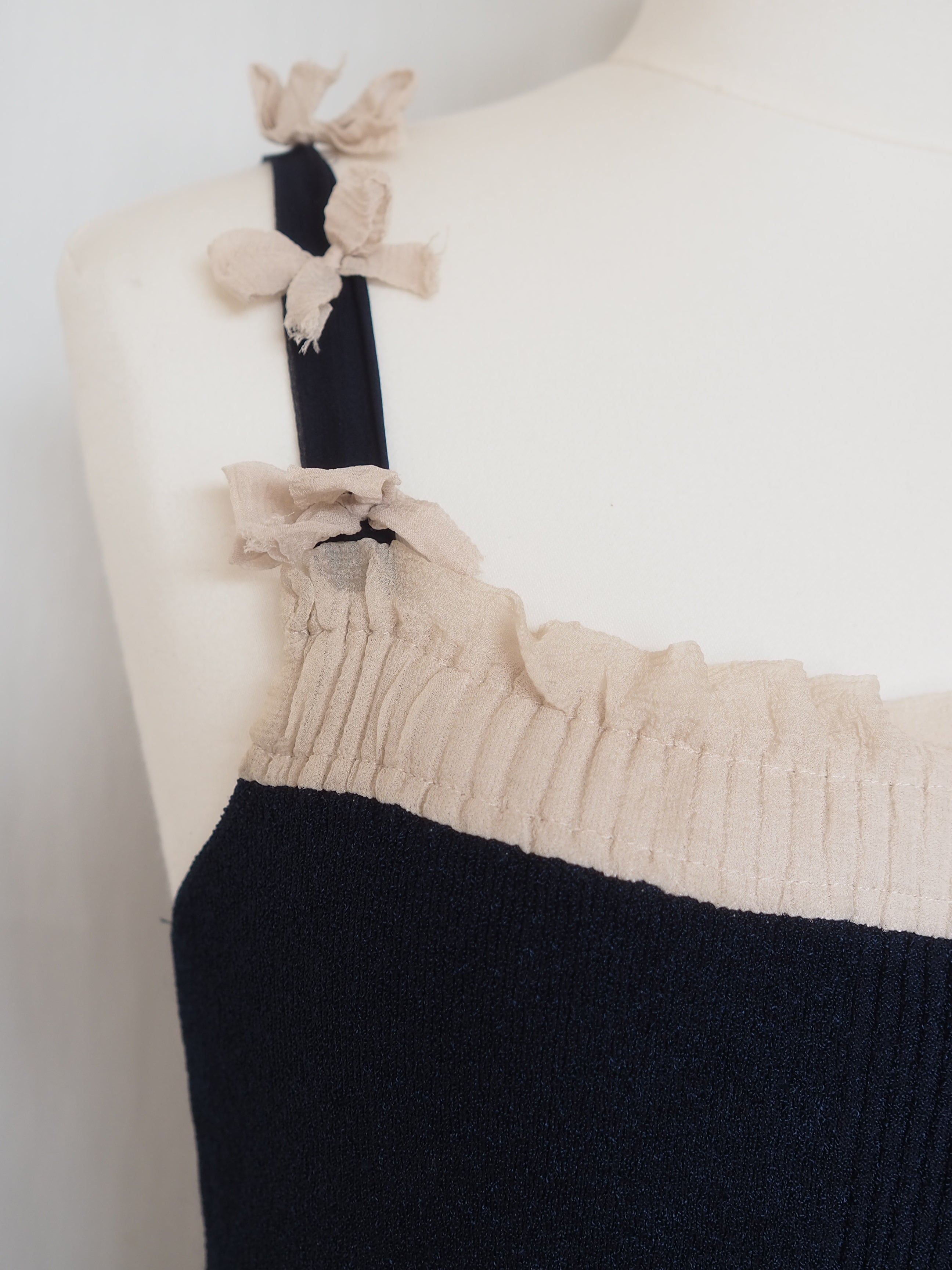 CHANEL Ribbon Strap Knit Camisole