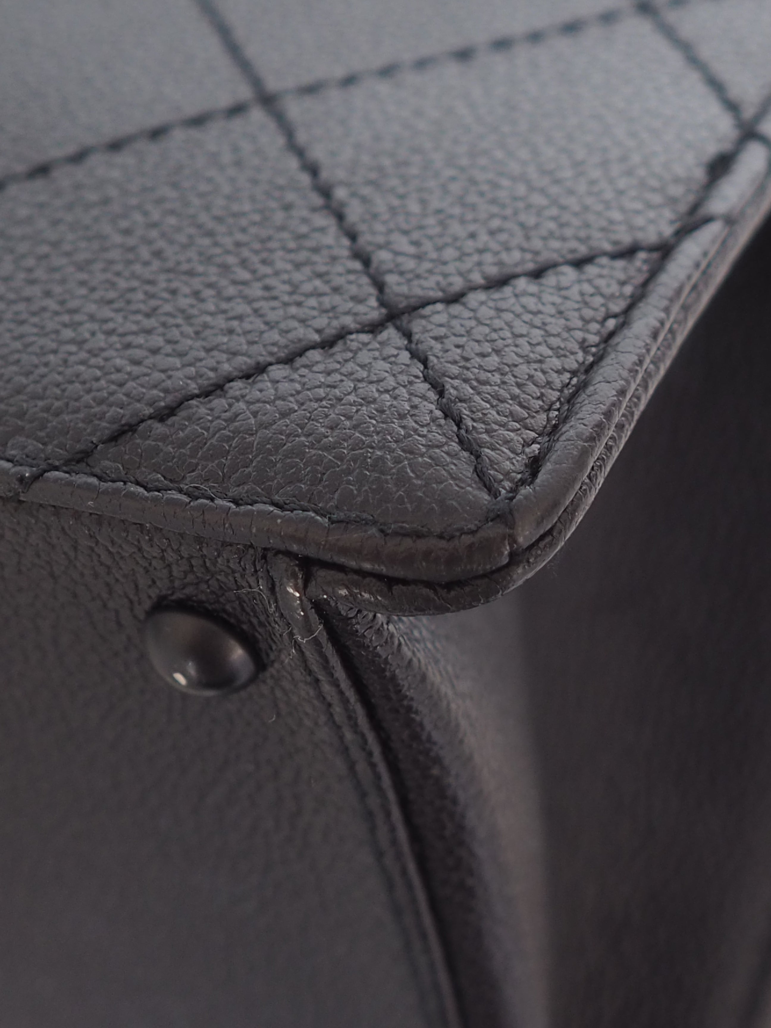 CHANEL Black Caviar Quilted Chain Tote Bag