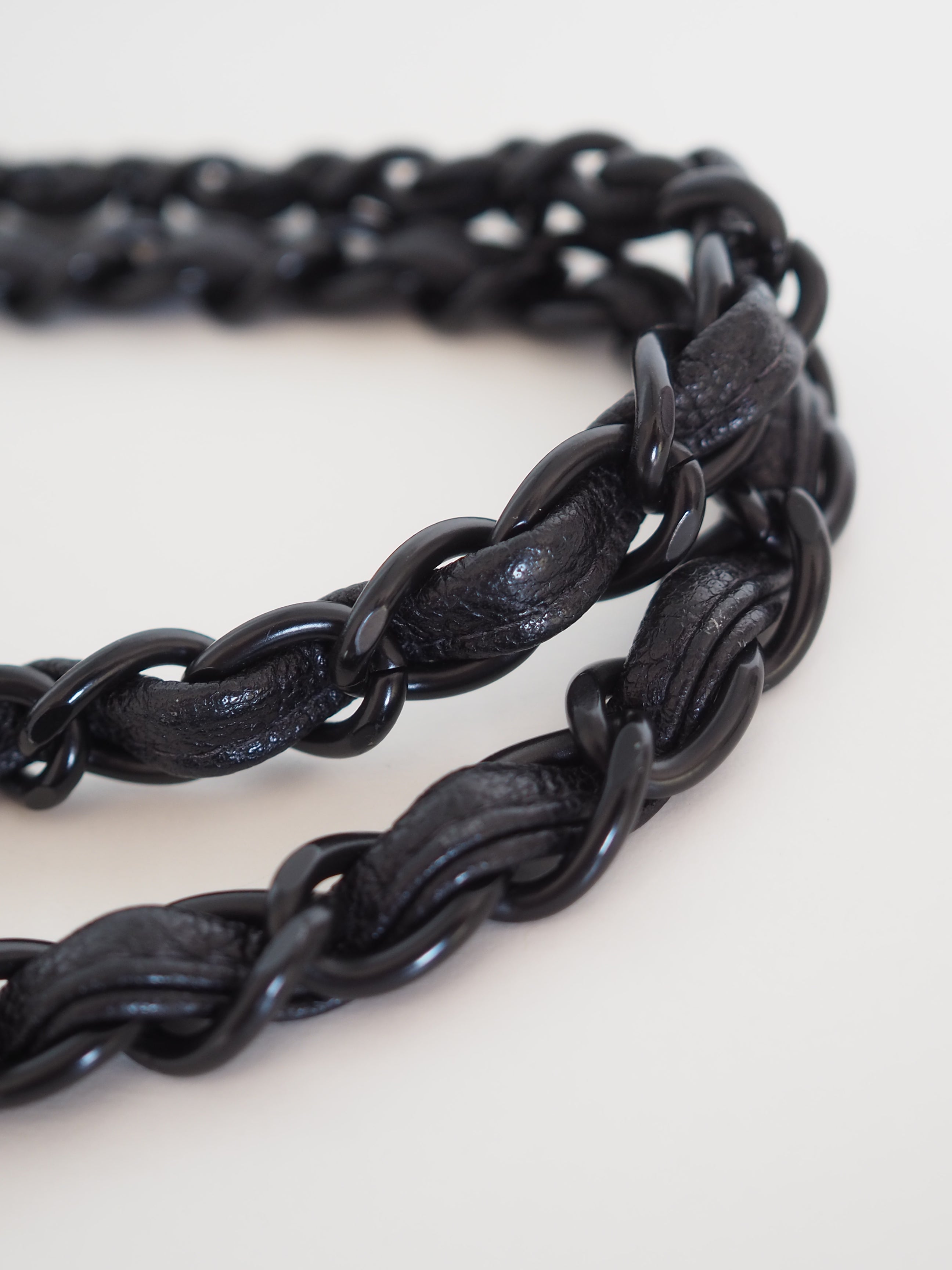 CHANEL Black Caviar Quilted Chain Tote Bag