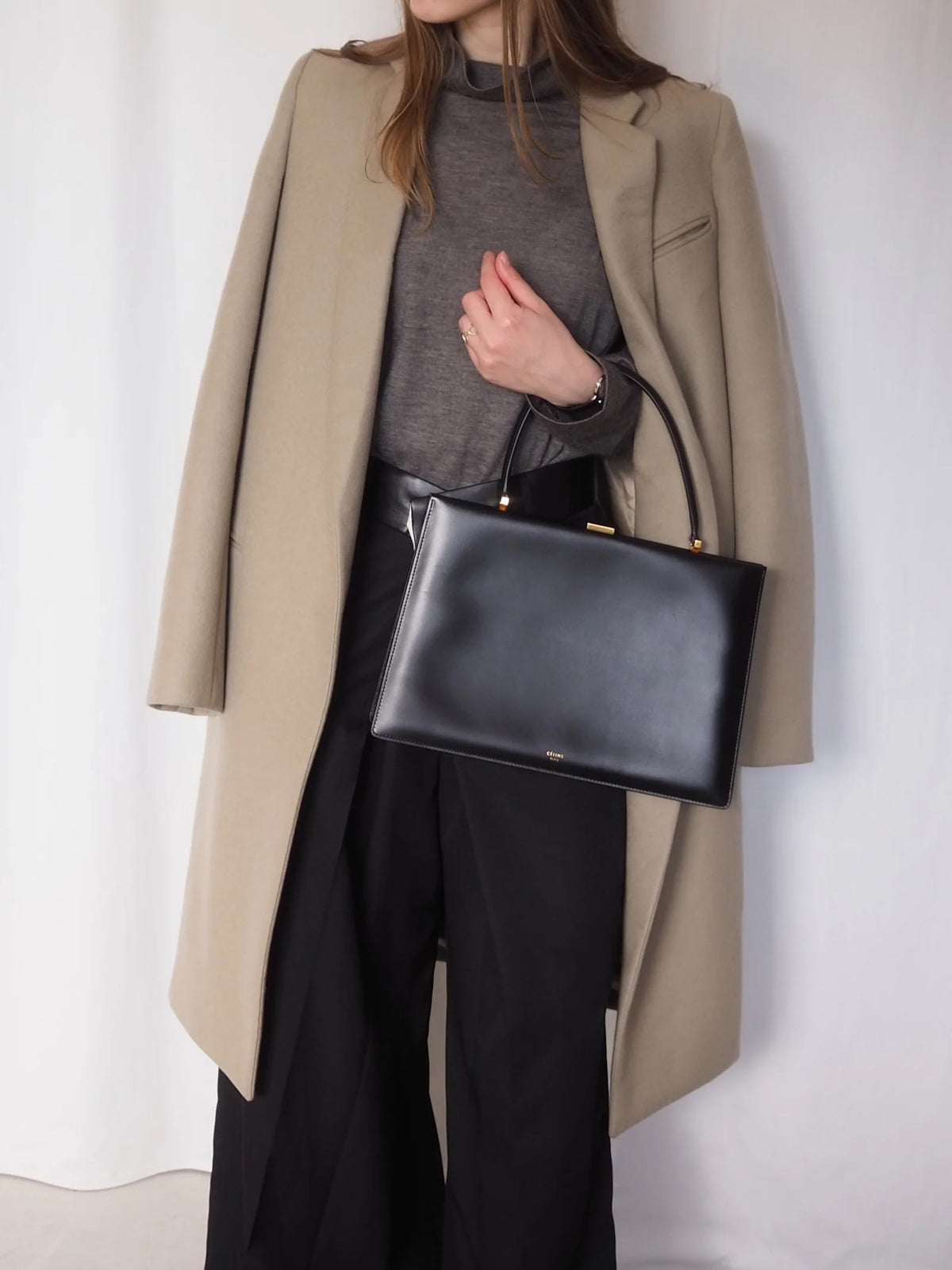 CÉLINE by Phoebe Philo Clasp Medium Hand Bag
