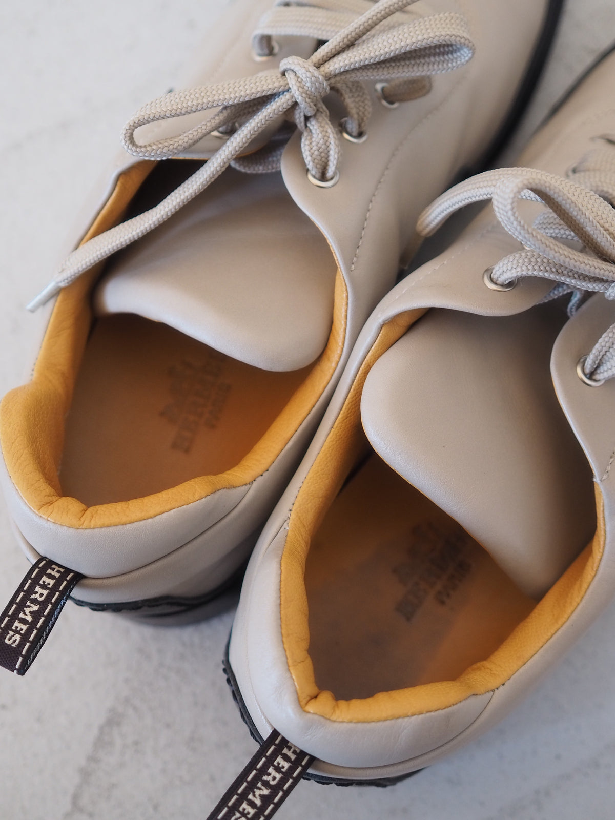 HERMÈS Leather Lace-Up Shoes