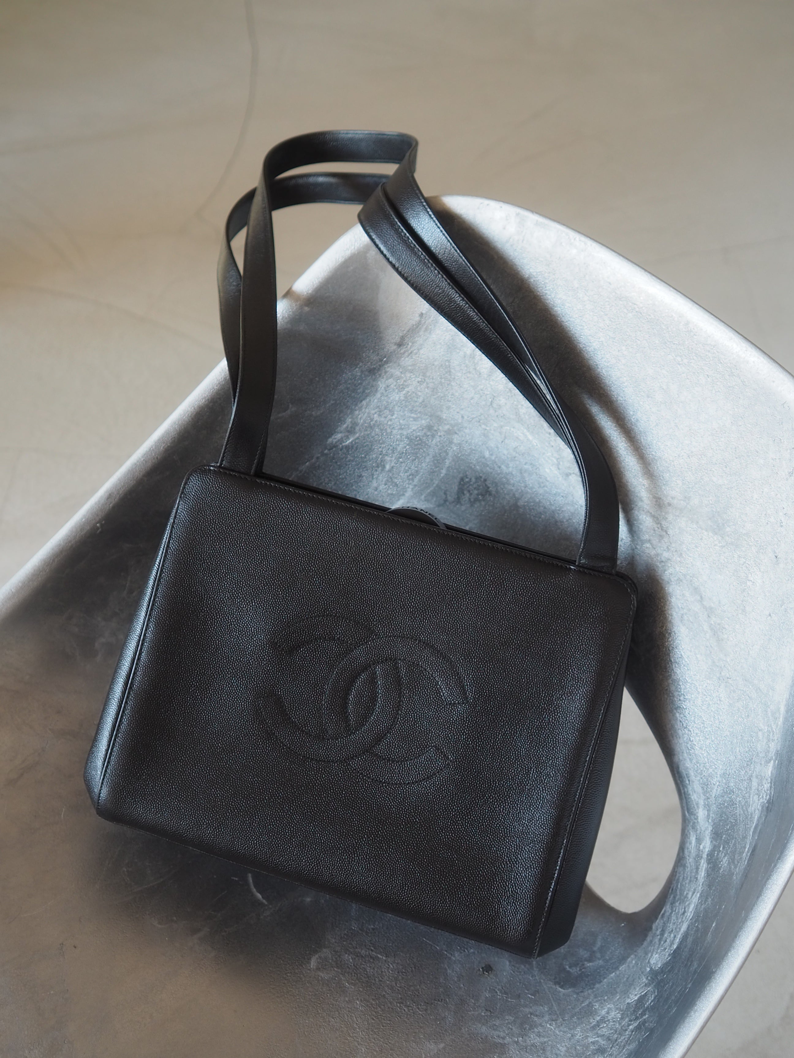 CHANEL Black Caviar Shoulder Bag