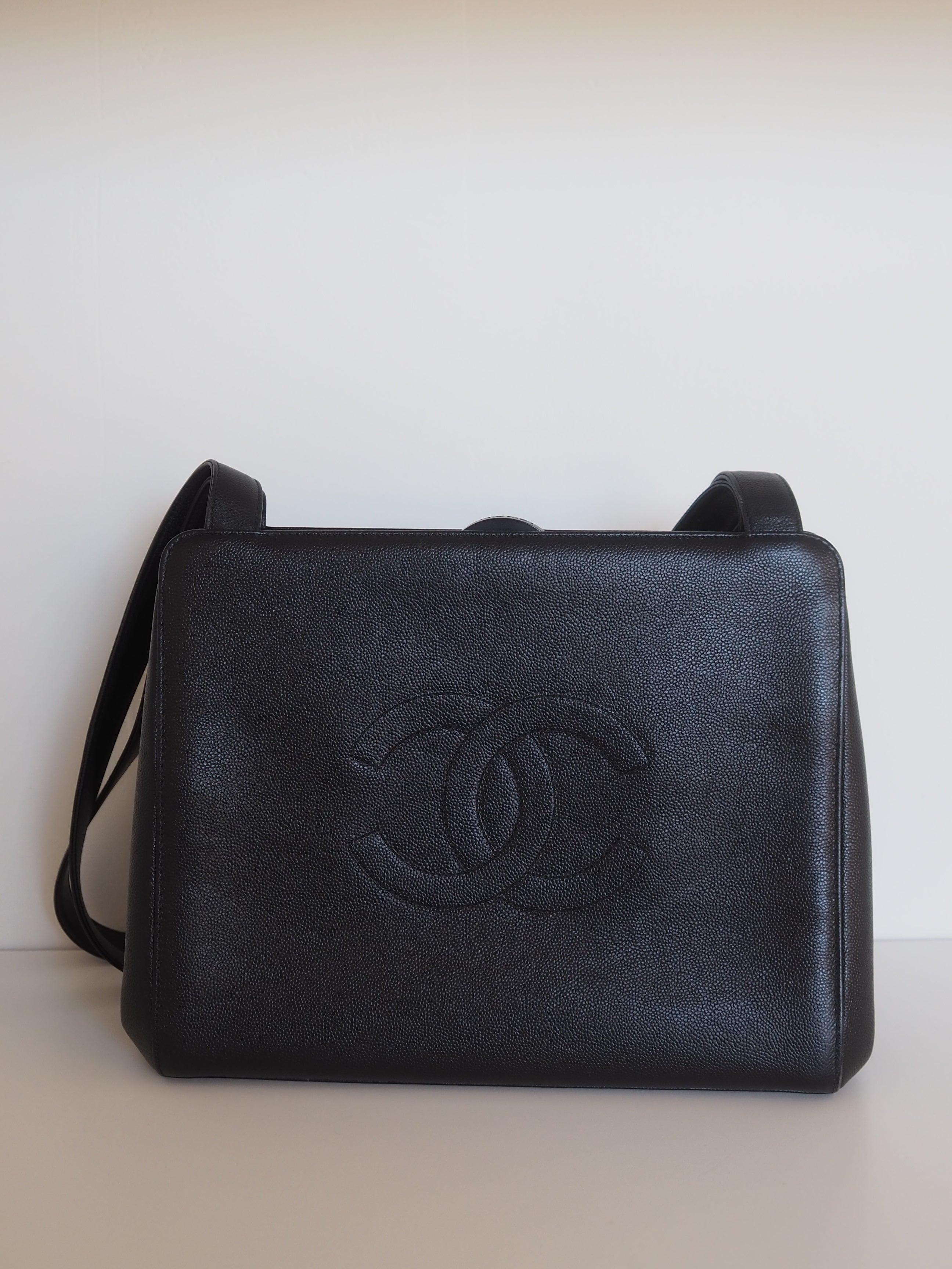 CHANEL Black Caviar Shoulder Bag