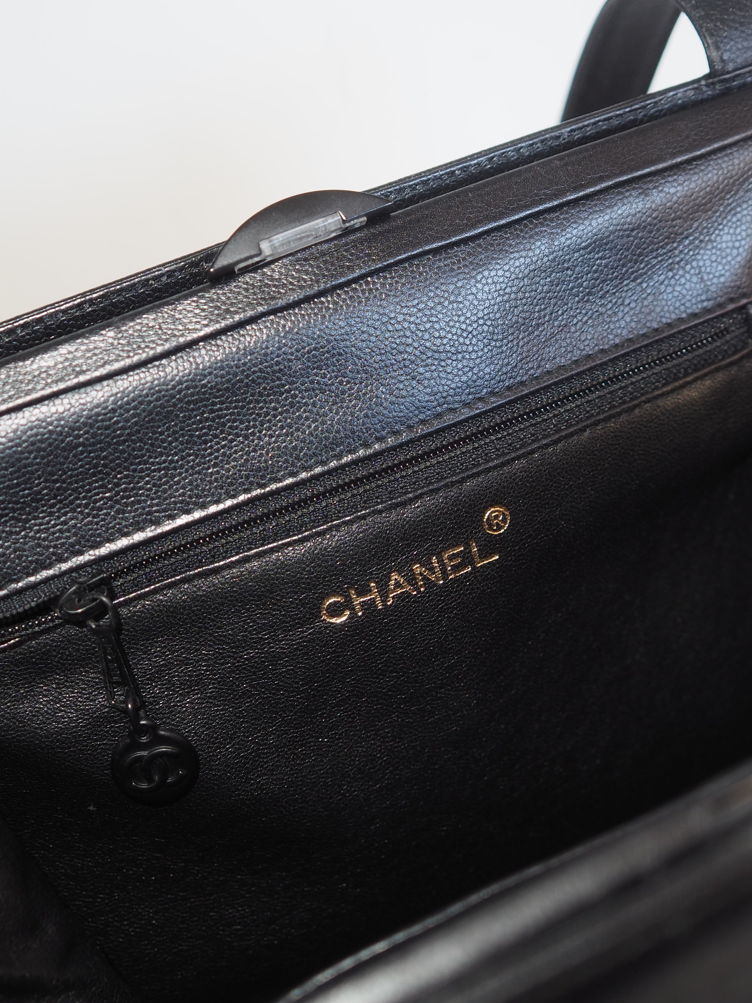 CHANEL Black Caviar Shoulder Bag