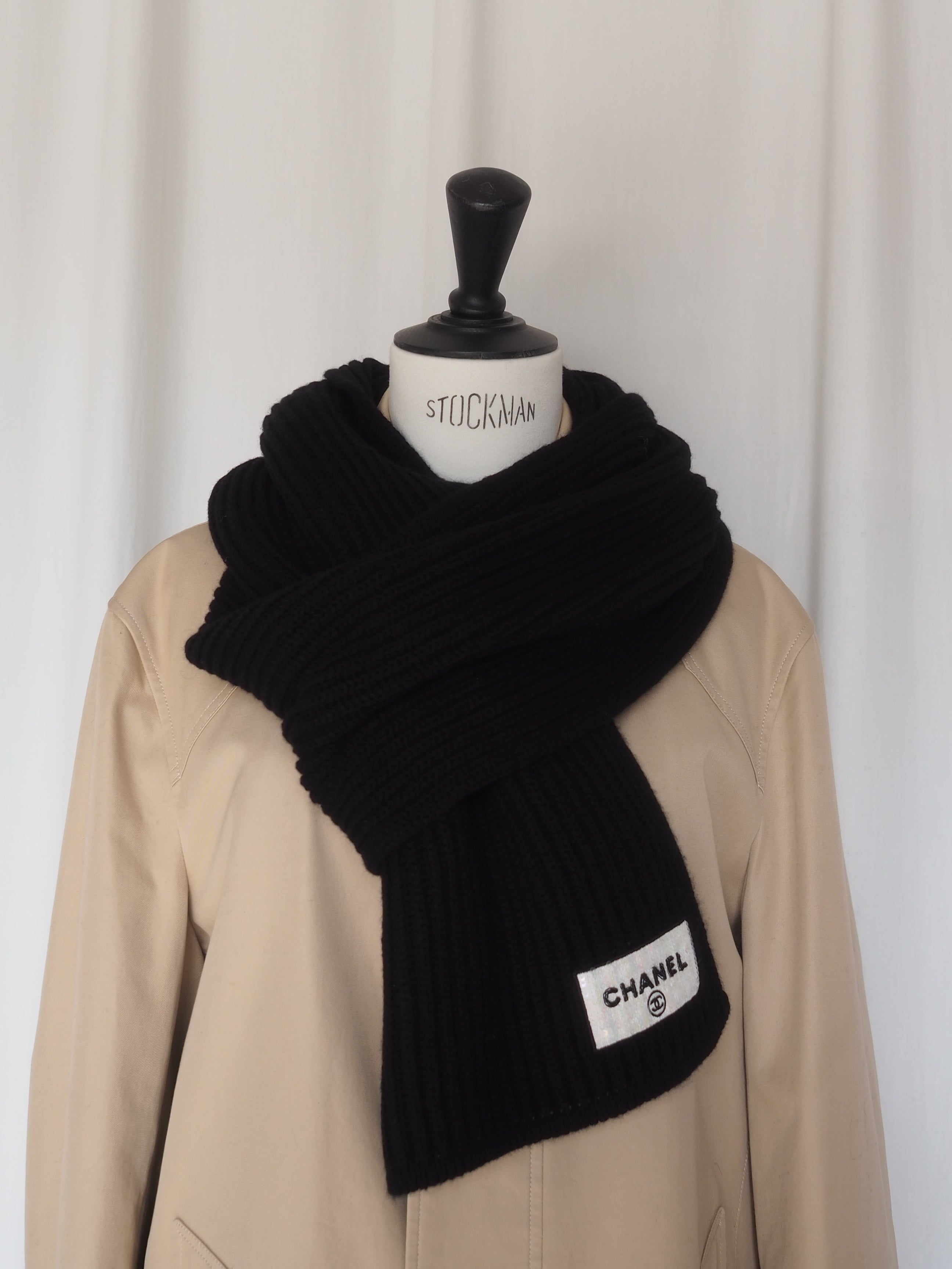 CHANEL Sequin Logo Scarf