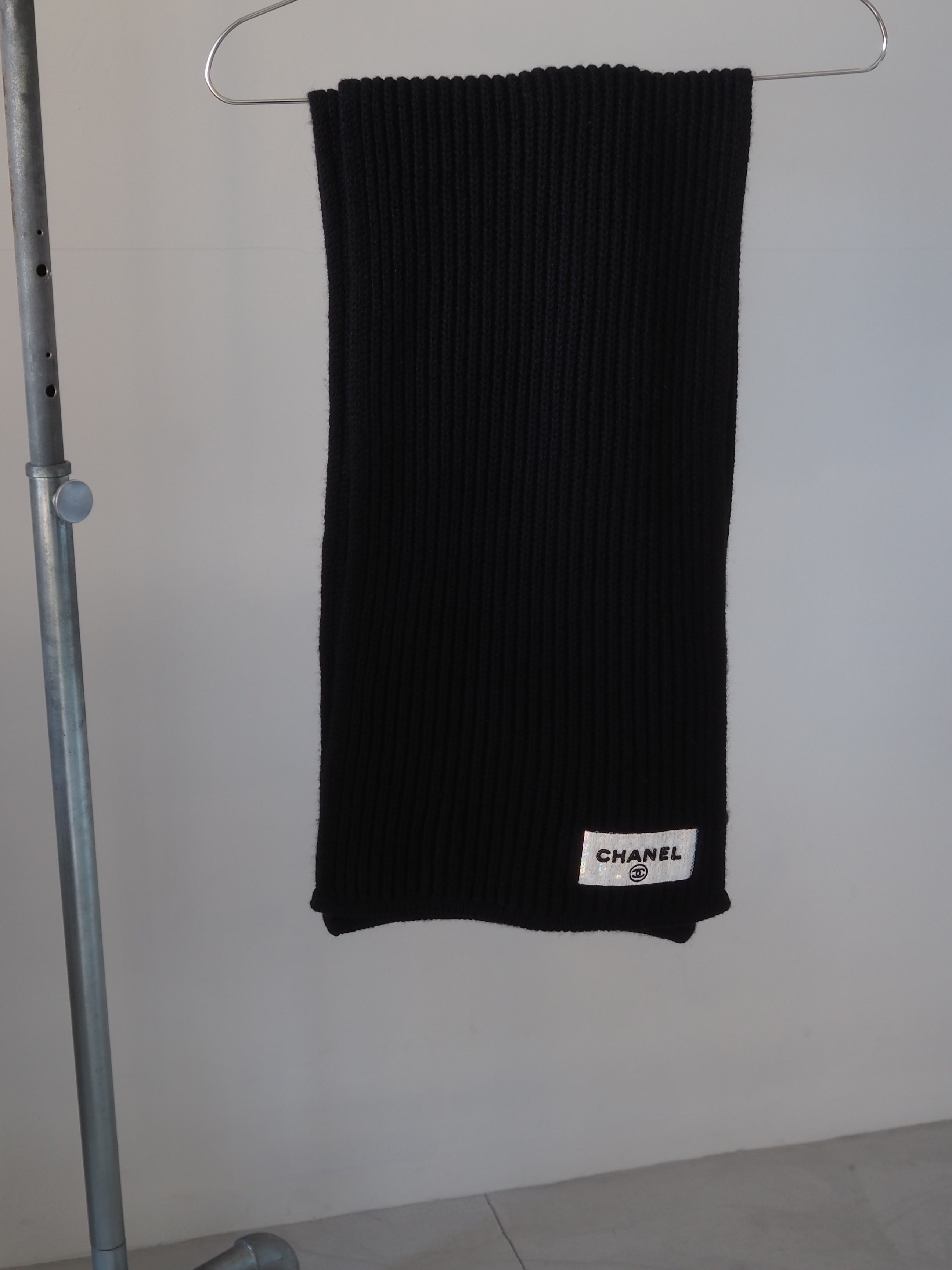 CHANEL Sequin Logo Scarf