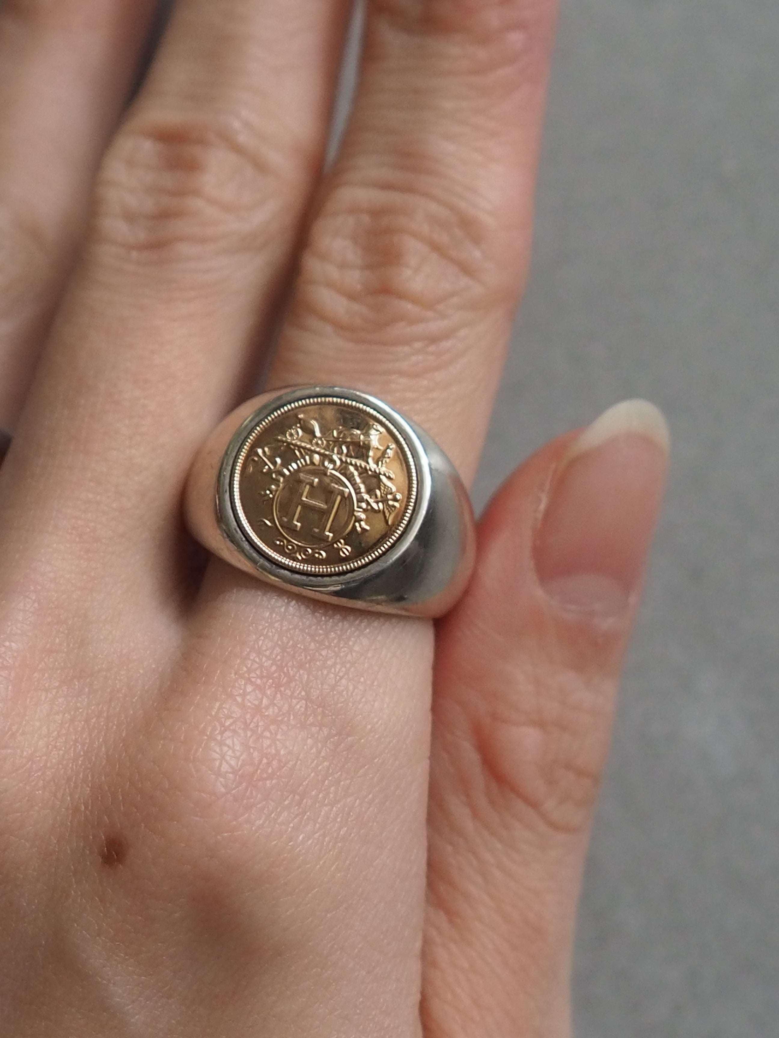 HERMÈS Ex Libris Chevalier Ring