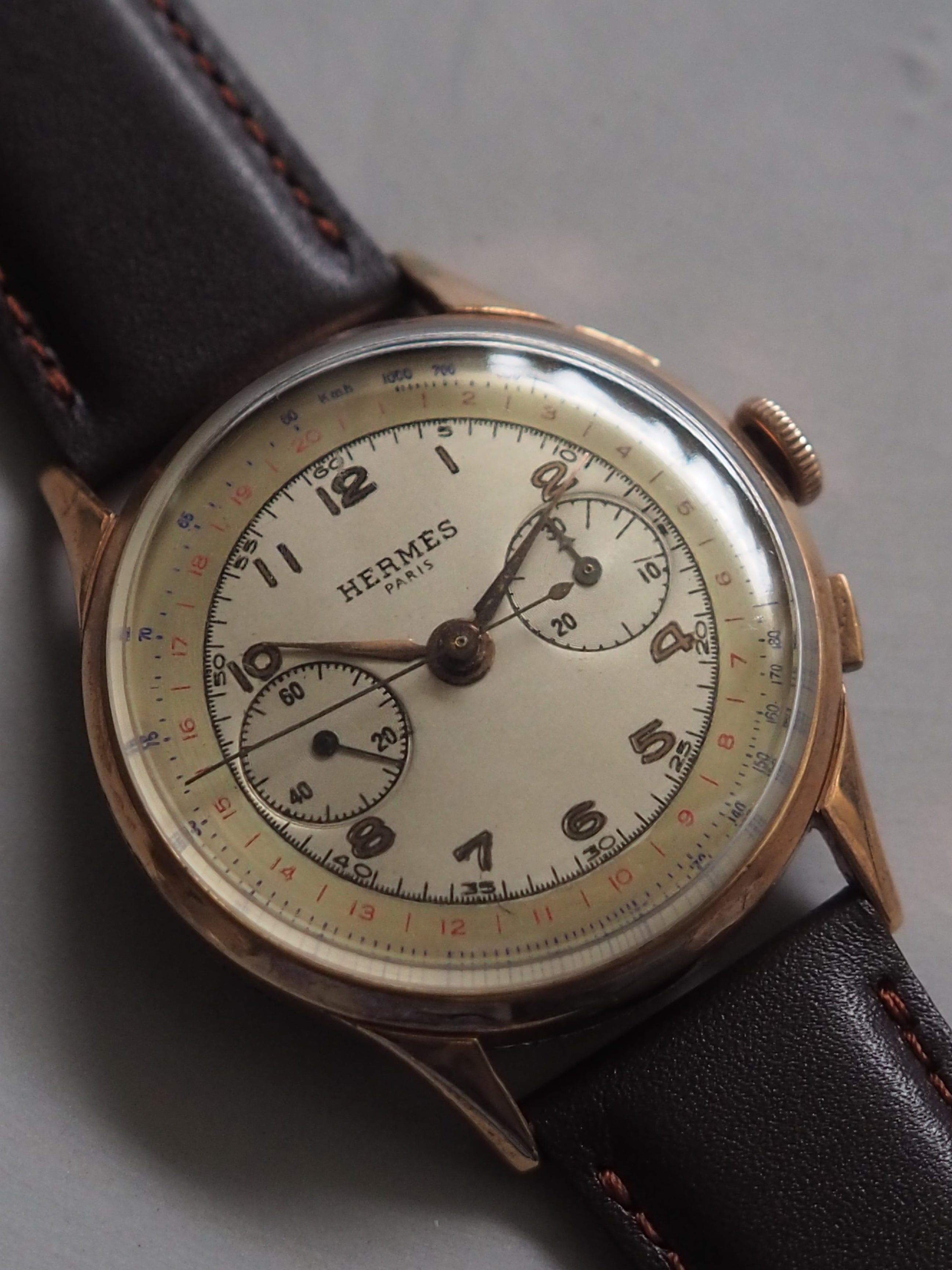 HERMÈS Manual Wind Chronograph Watch