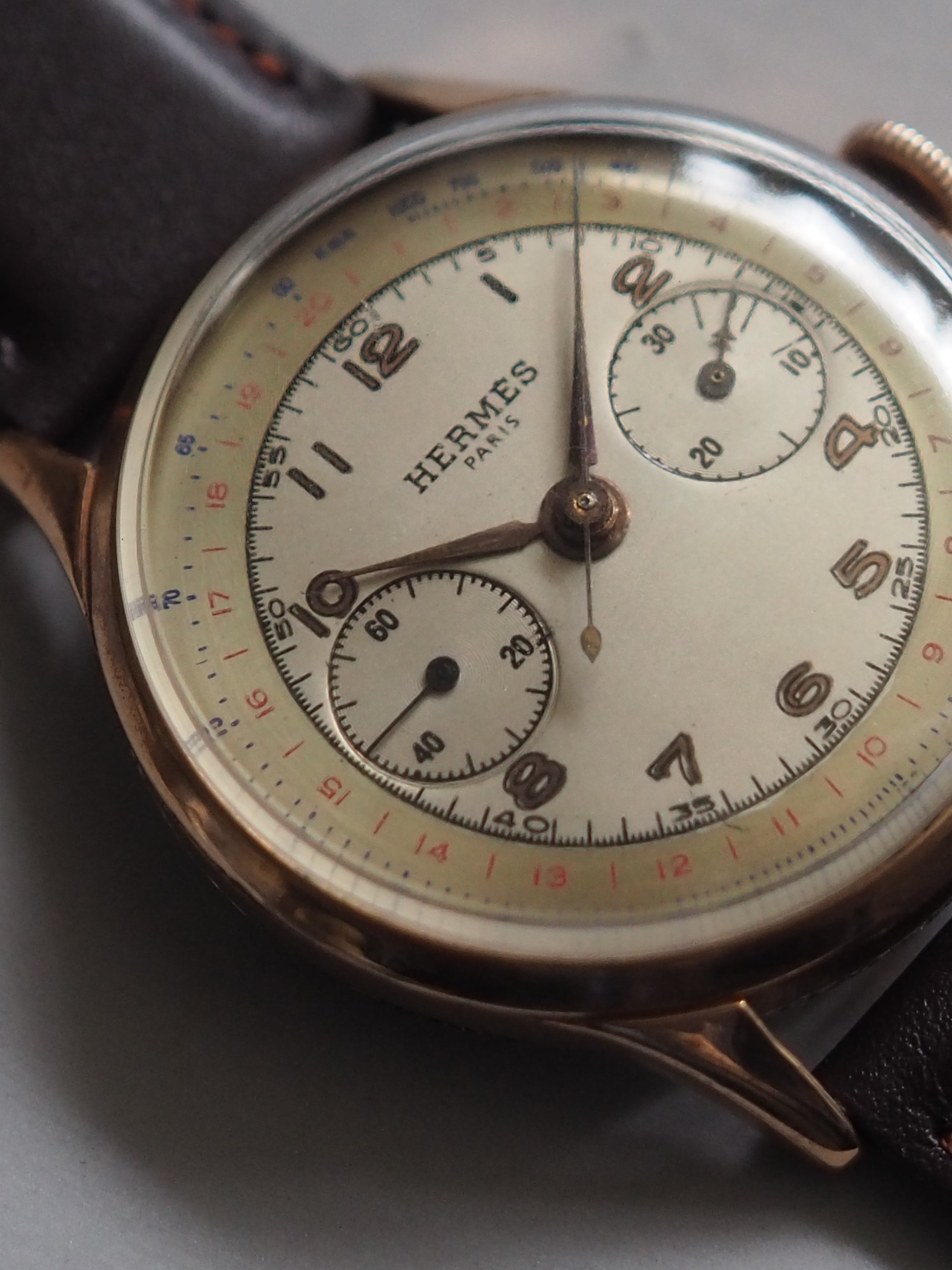 HERMÈS Manual Wind Chronograph Watch