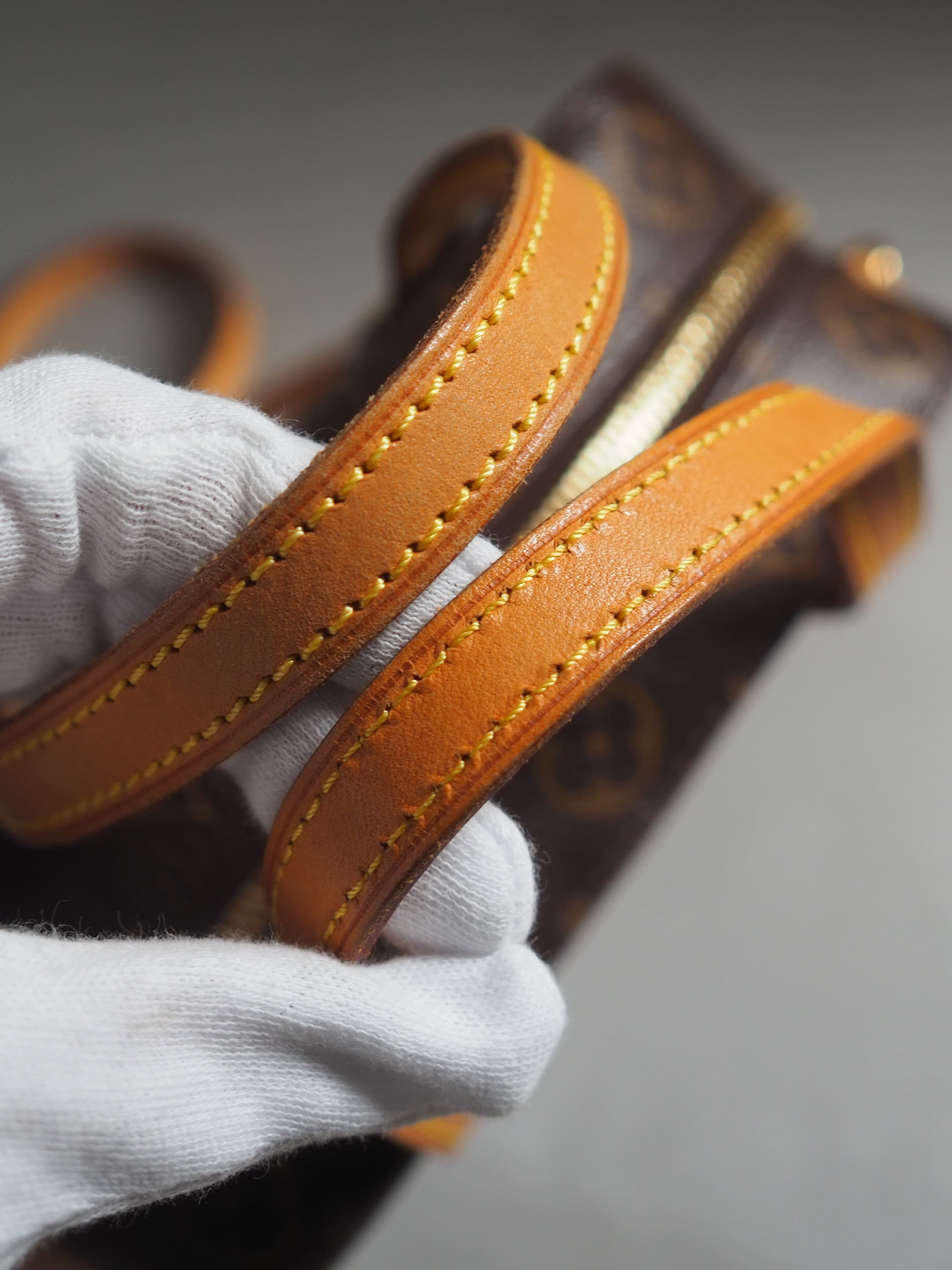 LOUIS VUITTON Monogram Spontini M47500 Shoulder Hand 2way Bag Brown Authentic