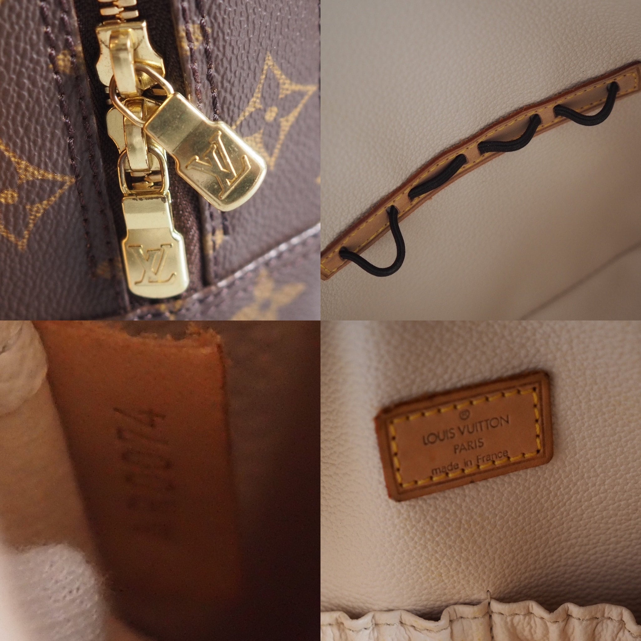 LOUIS VUITTON Monogram Spontini M47500 Shoulder Hand 2way Bag Brown Authentic