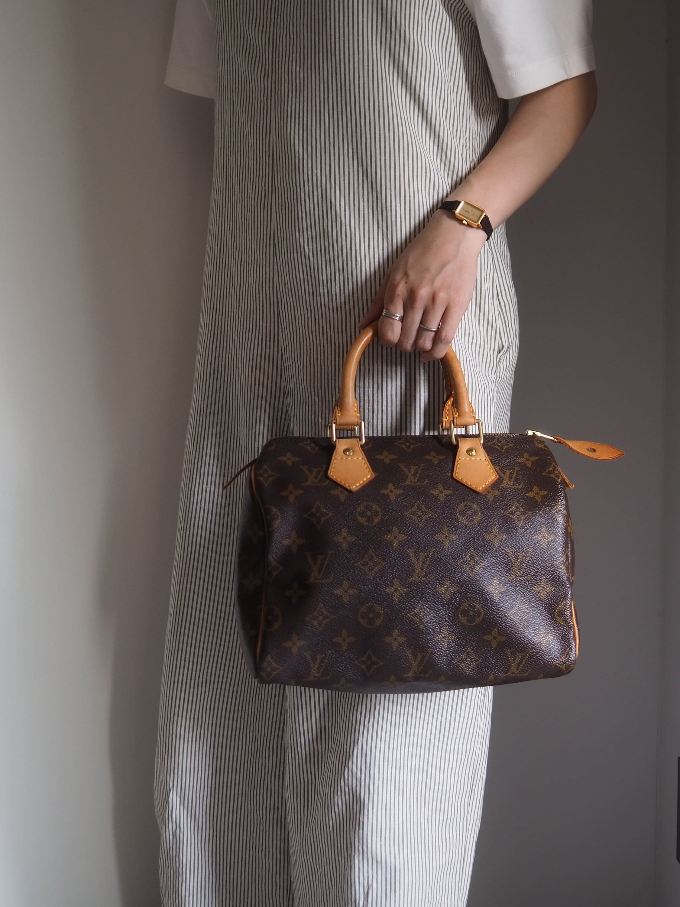 LOUIS VUITTON Speedy 25 Monogram Boston Hand Bag M41528 Purse Vintage Authentic