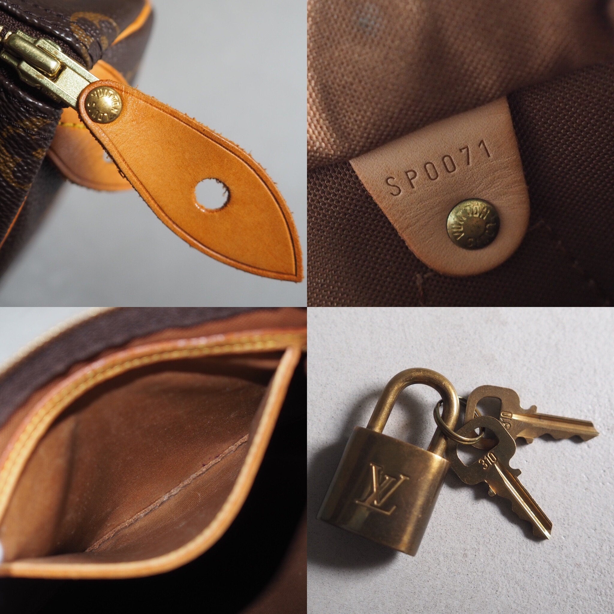 LOUIS VUITTON Speedy 25 Monogram Boston Hand Bag M41528 Purse Vintage Authentic