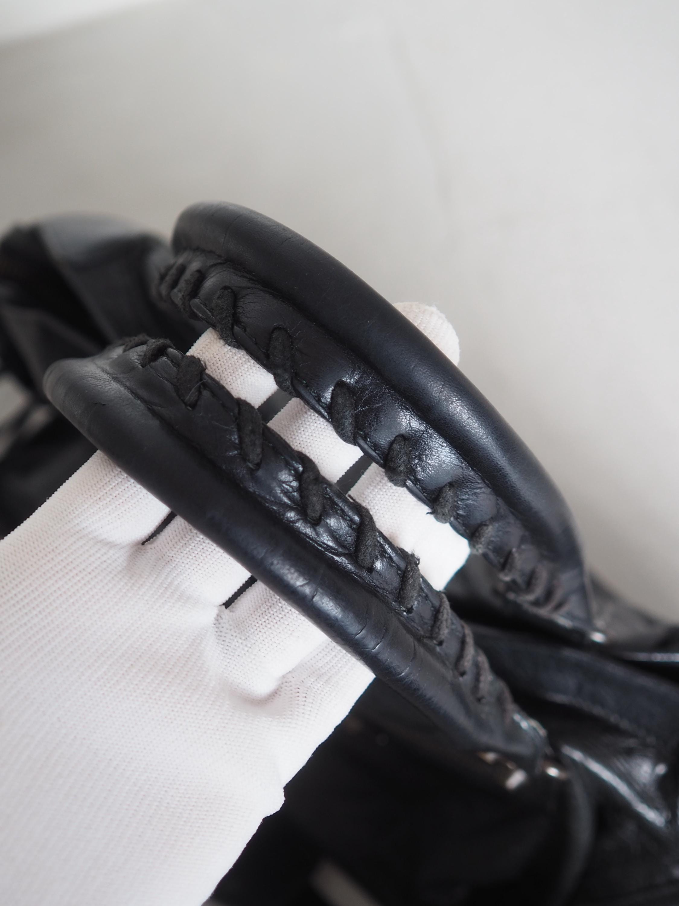 BALENCIAGA Classic City Hand Tote Shoulder bag 2way Black Leather Gold Vintage Authentic